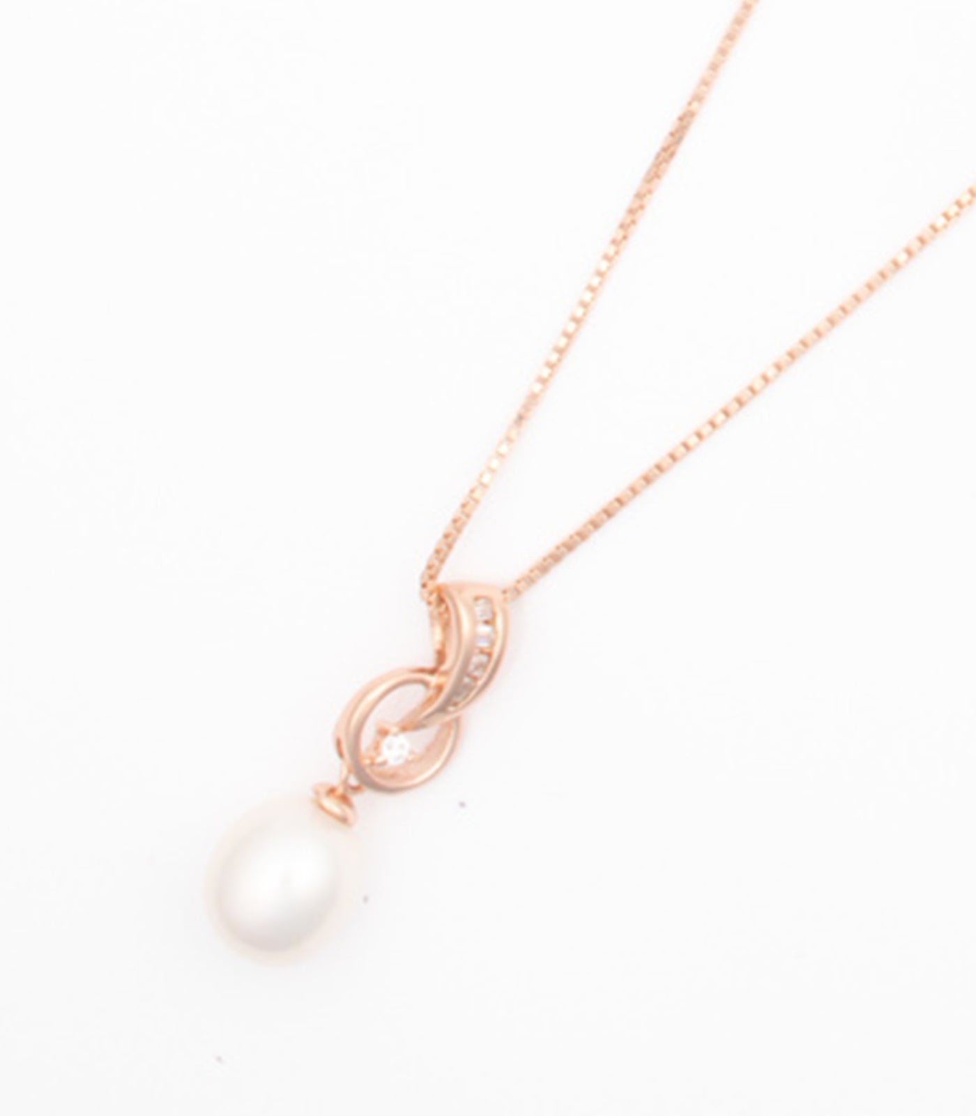 Dangling Bead Necklace Set (Silver)