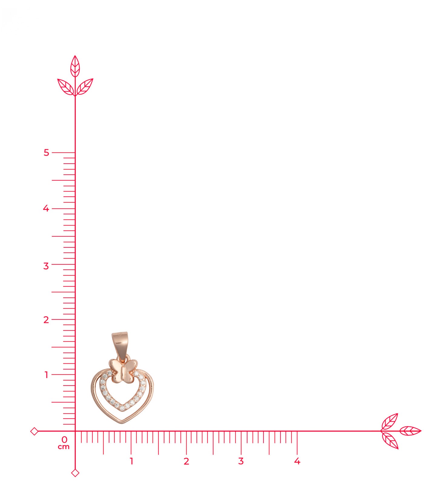 Buttterfly Stone Heart Pendant Set (Silver)