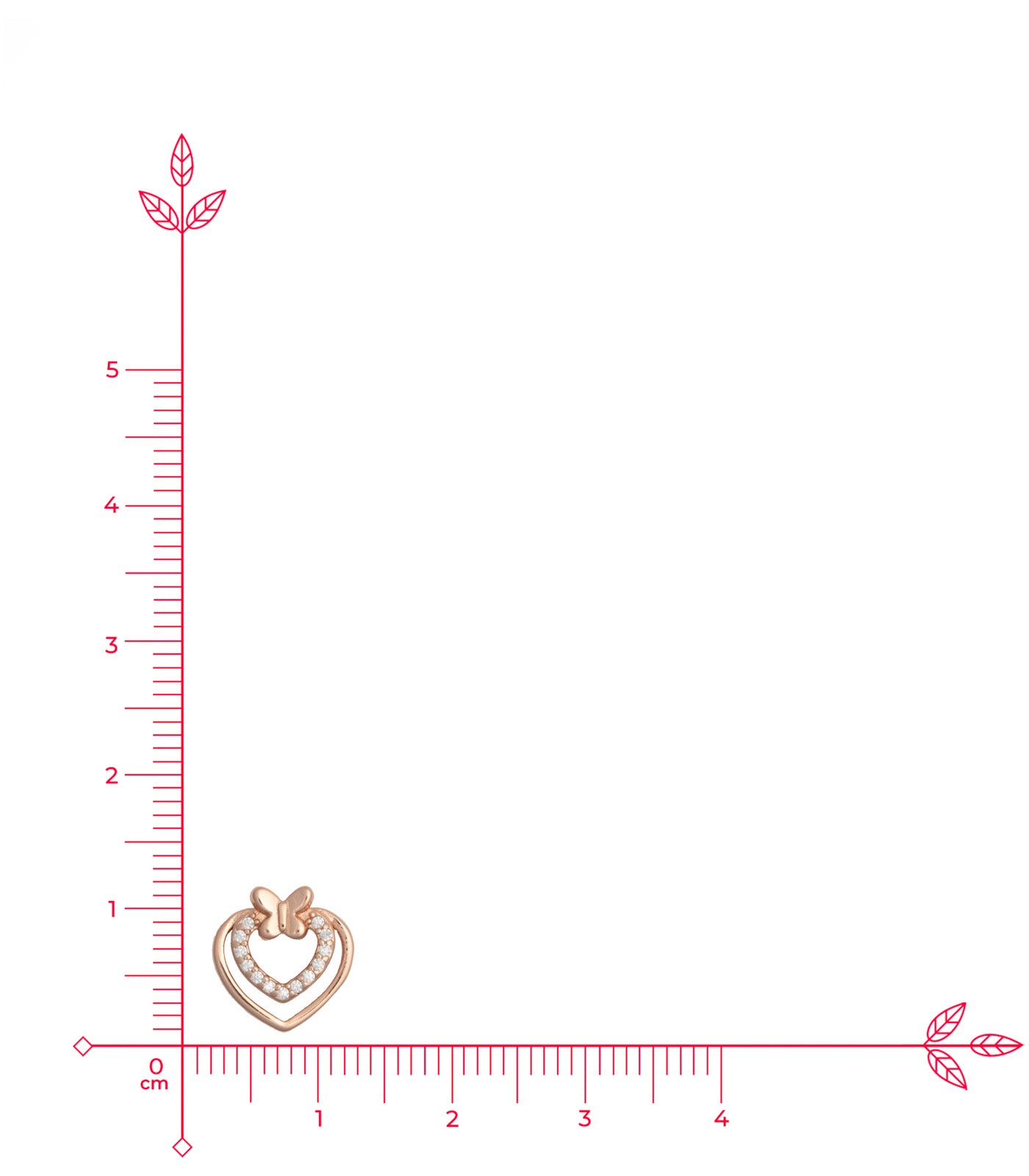 Buttterfly Stone Heart Pendant Set (Silver)