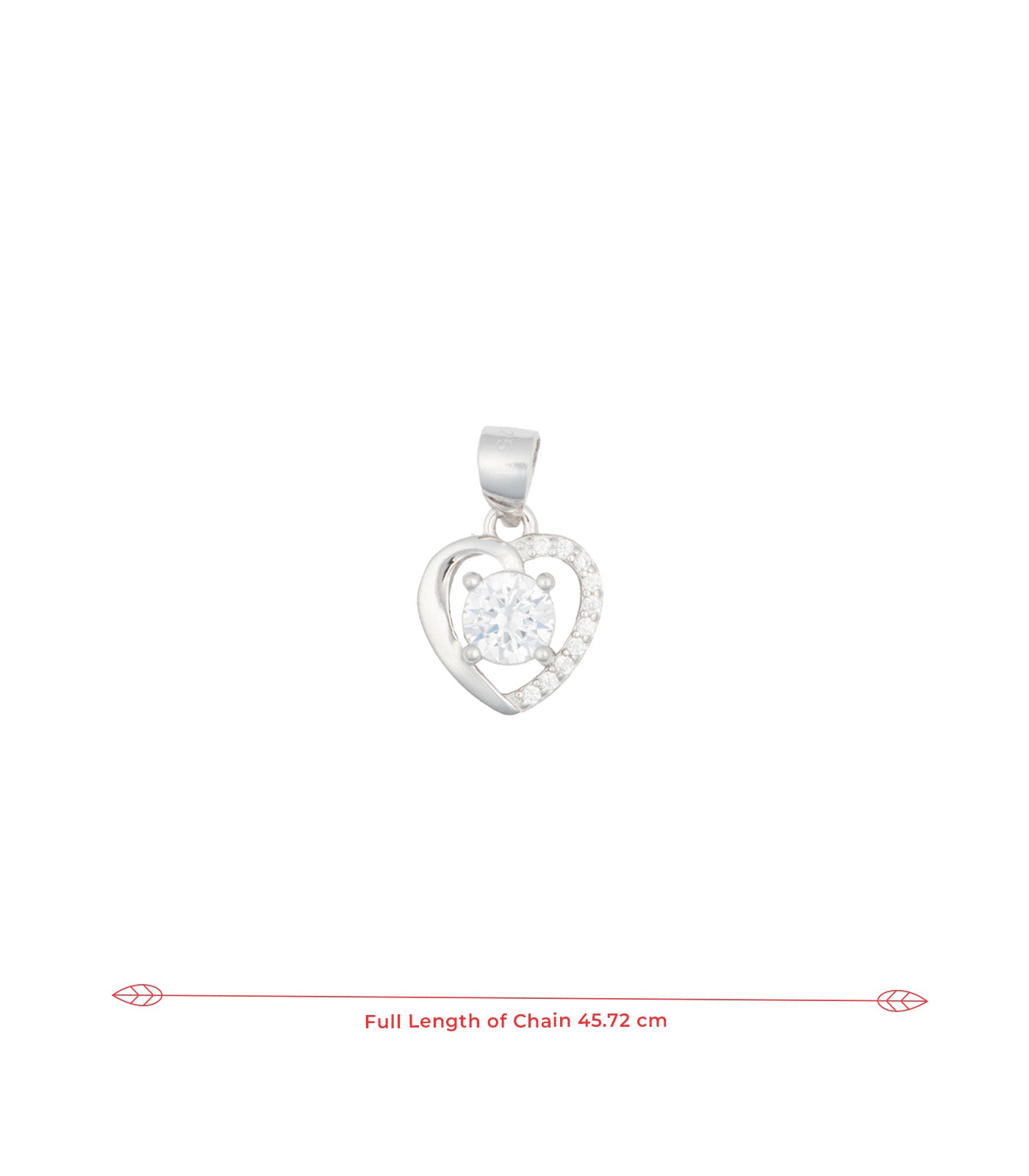 Sphere In A Heart Pendant Set (Silver)