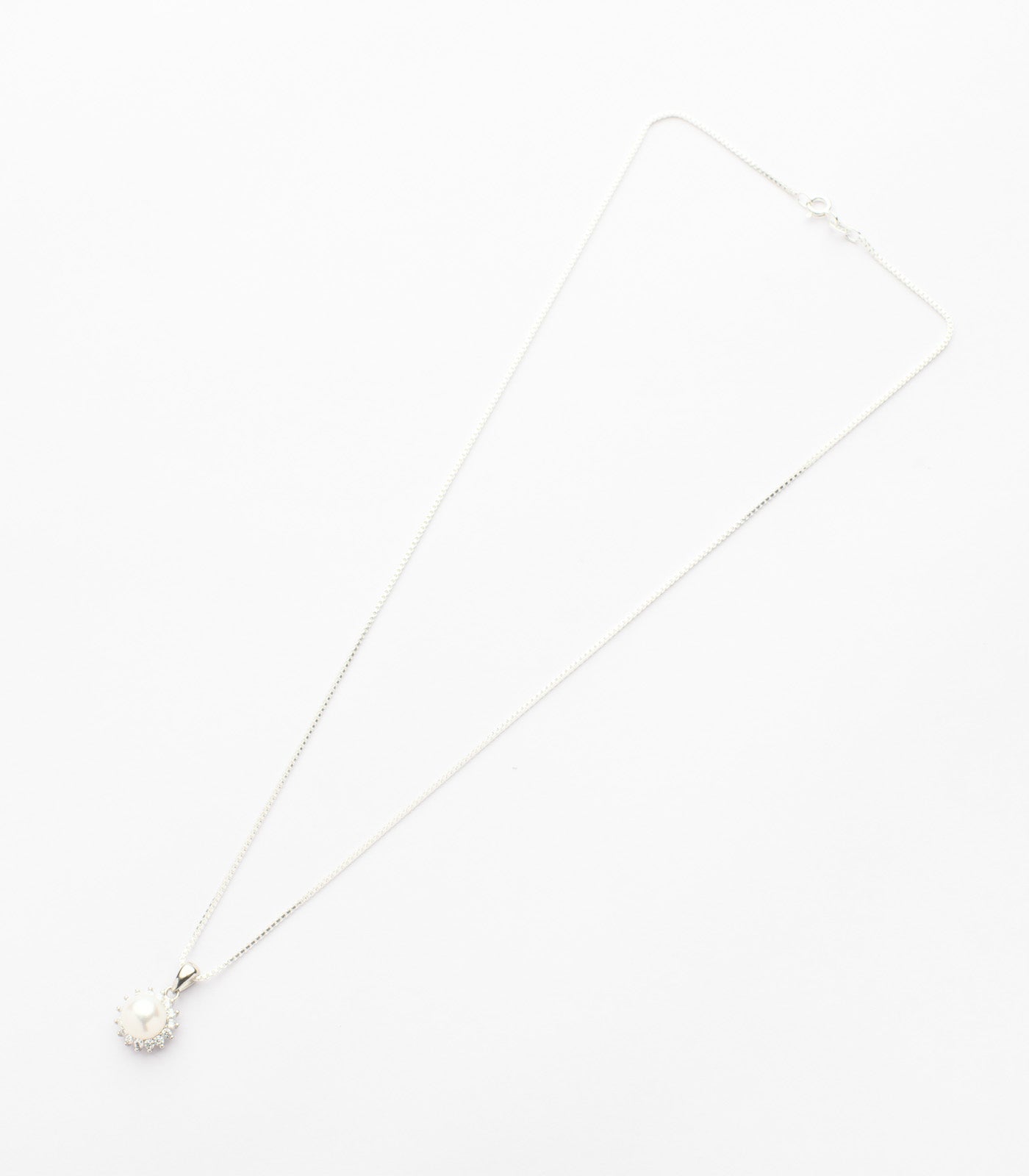 Floracion Pearl Necklace Set (Silver)