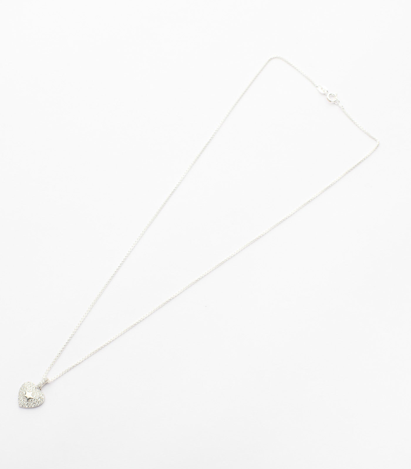 Estrella Heart Necklace Set (Silver)