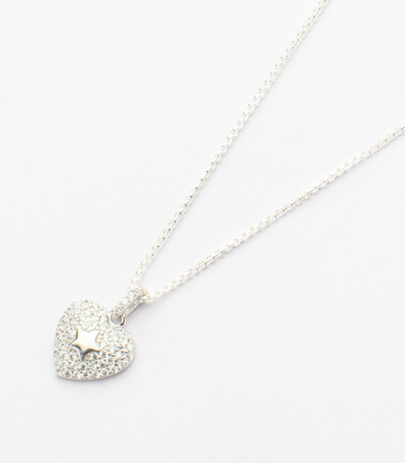 Estrella Heart Necklace Set (Silver)