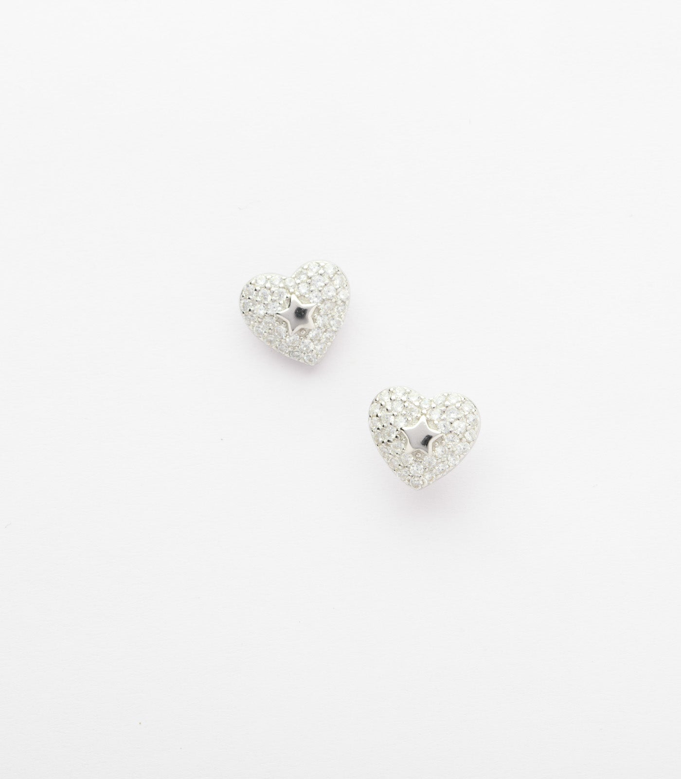 Estrella Heart Necklace Set (Silver)