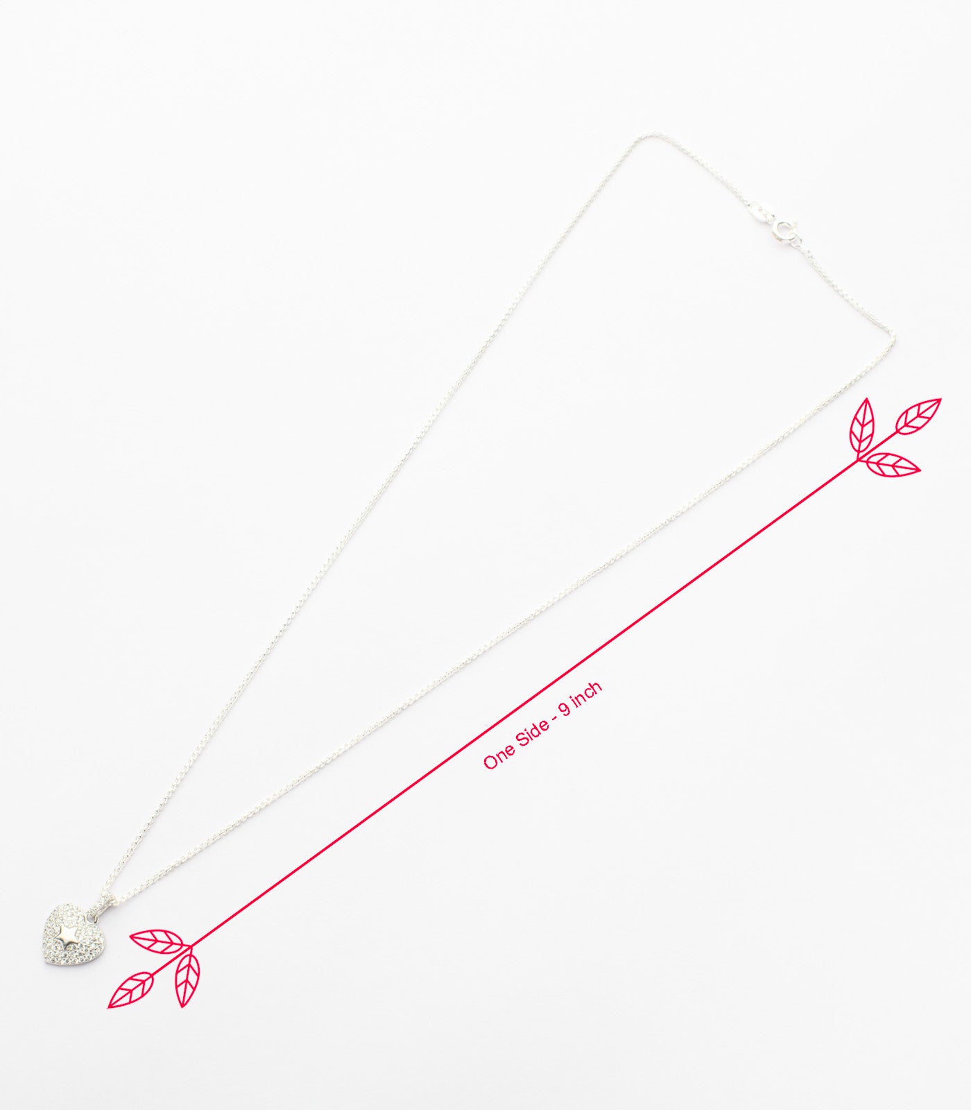 Estrella Heart Necklace Set (Silver)