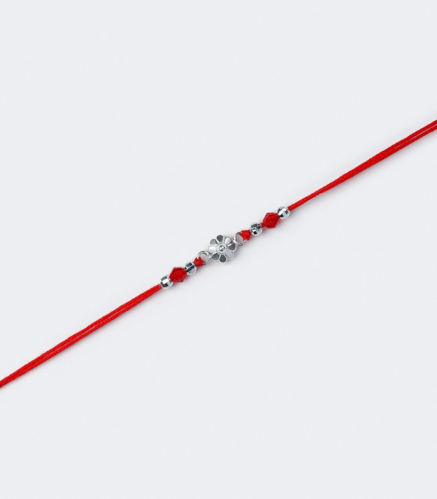 Floral Radiance Silver Rakhi