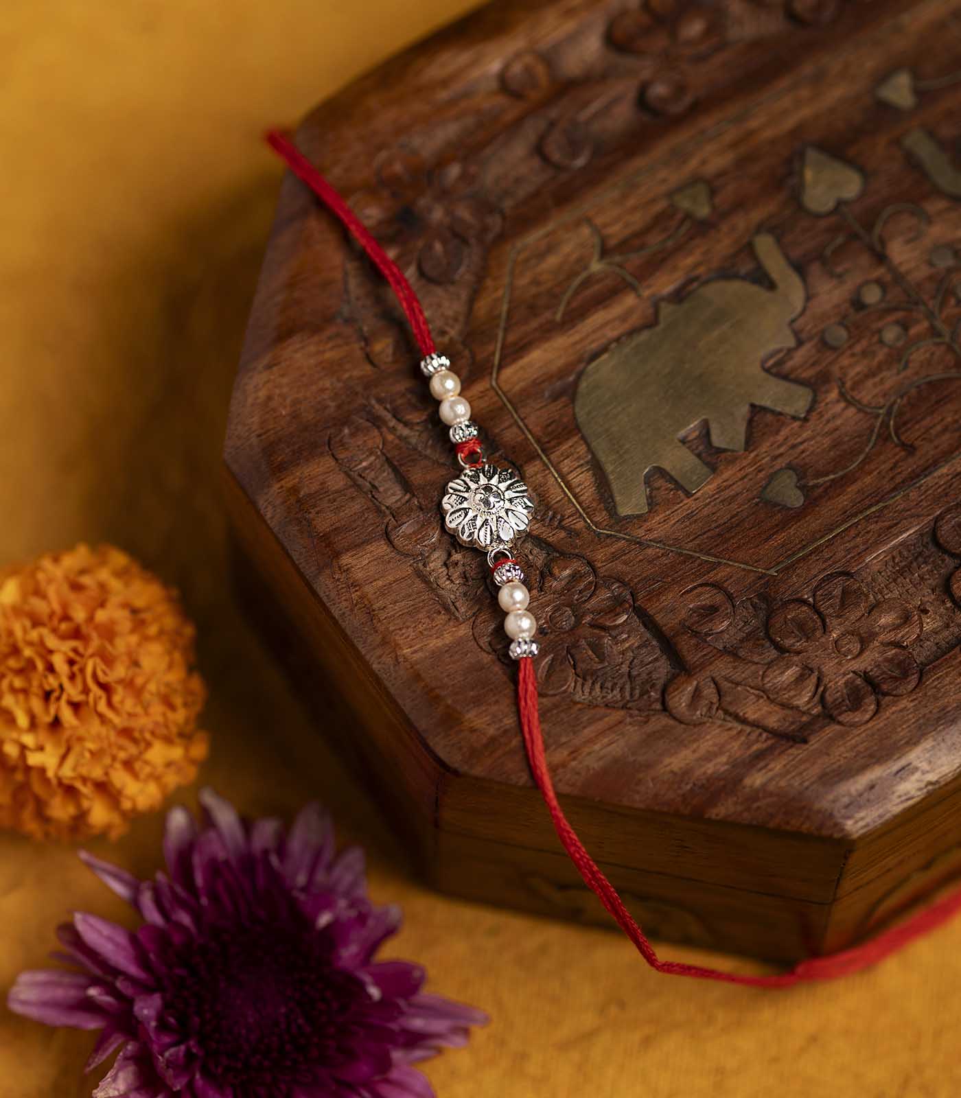 Silver Radiant Rakhi