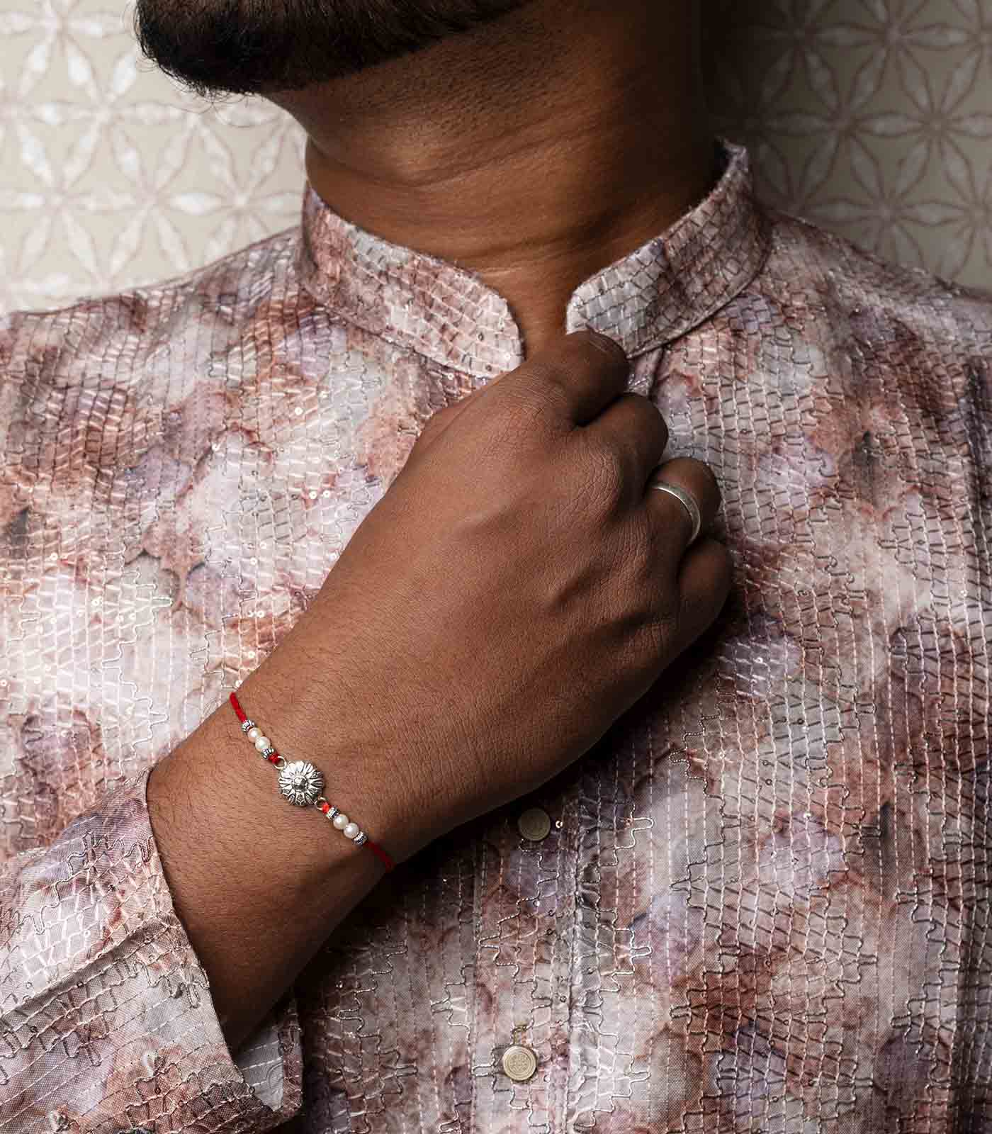 Silver Radiant Rakhi