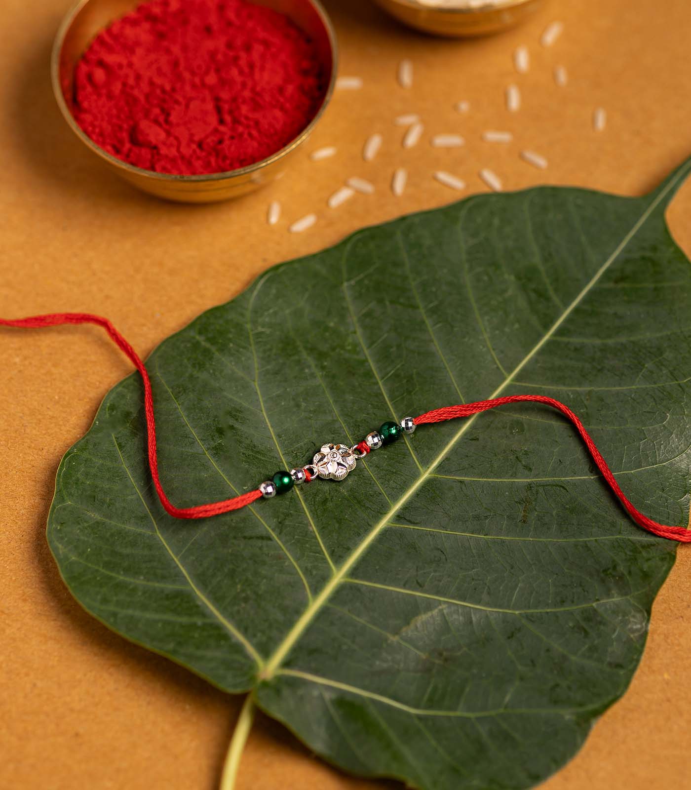 Silver Star Shaped Divine Rakhi