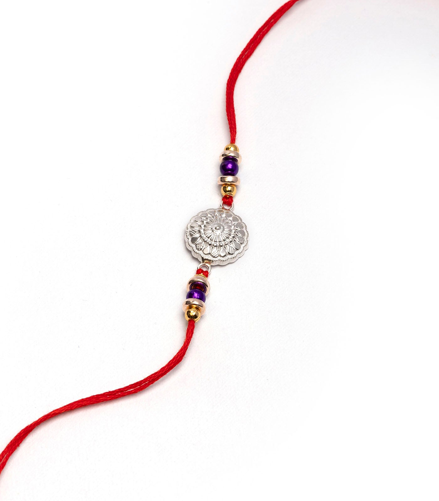 Silver Sparkling Arc Rakhi