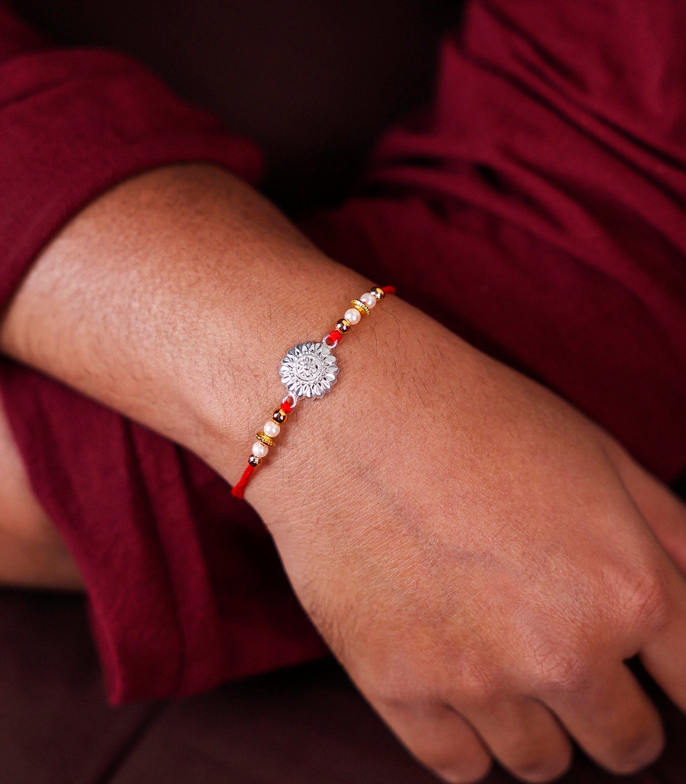 Silver Divine Chakra Rakhi