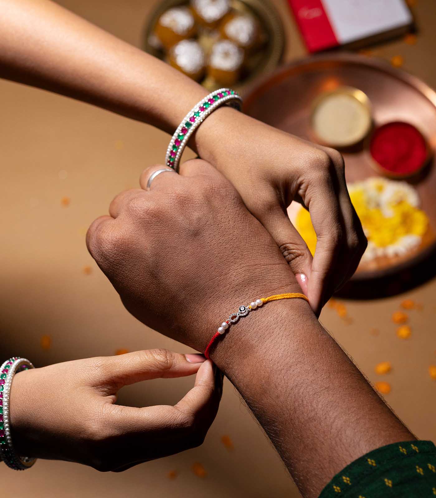 Silver Infinity Rakhi