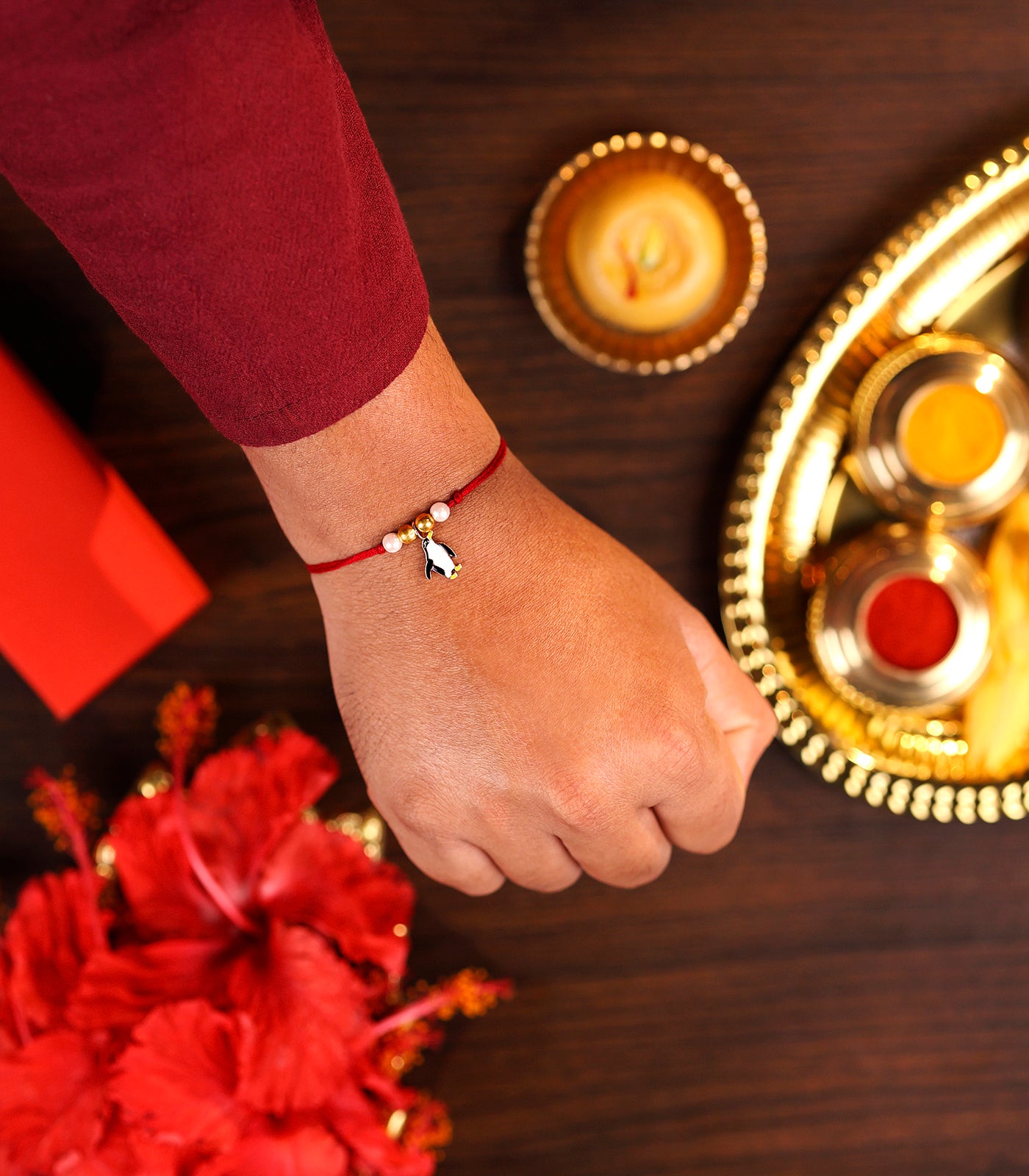 Silver Penguine Rakhi