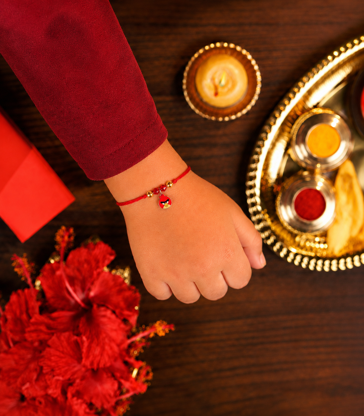 Silver Angry Bird Rakhi