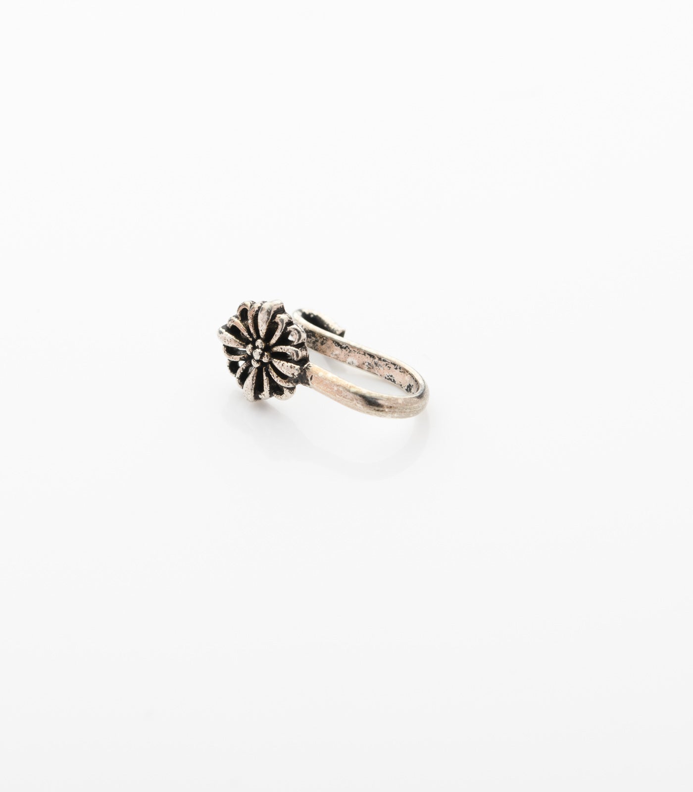 Silver Aster Nose Pin (Clip On)