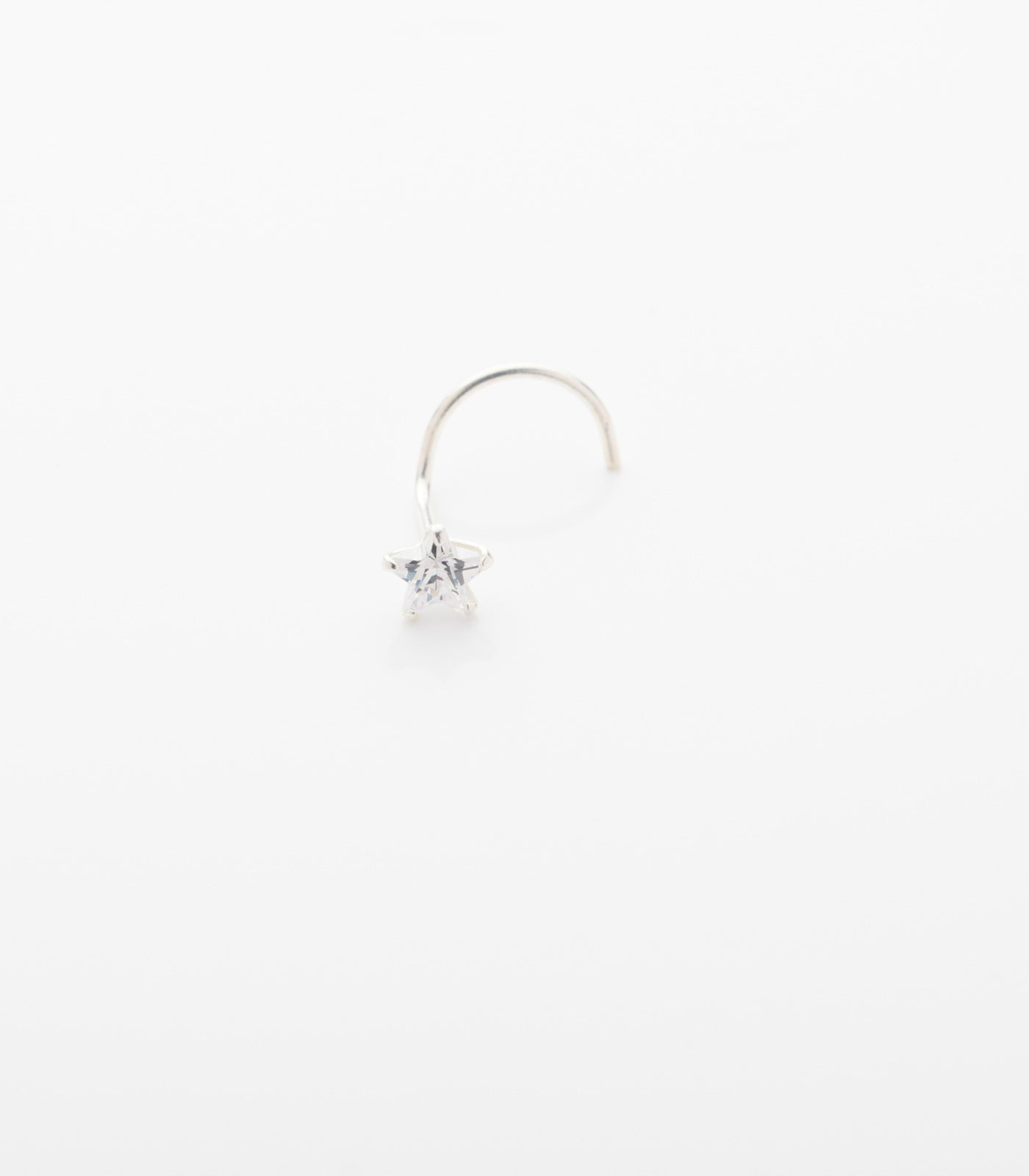 Silver Star Nose Pin