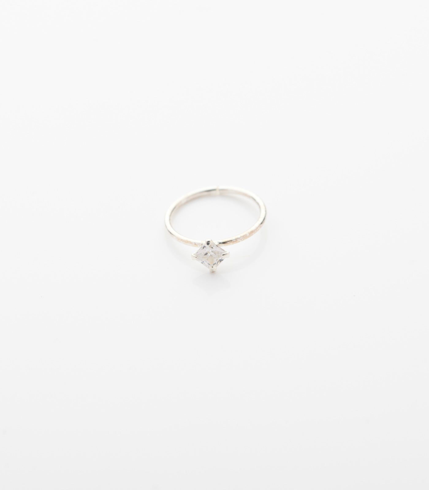Silver Square Stud Nose Ring