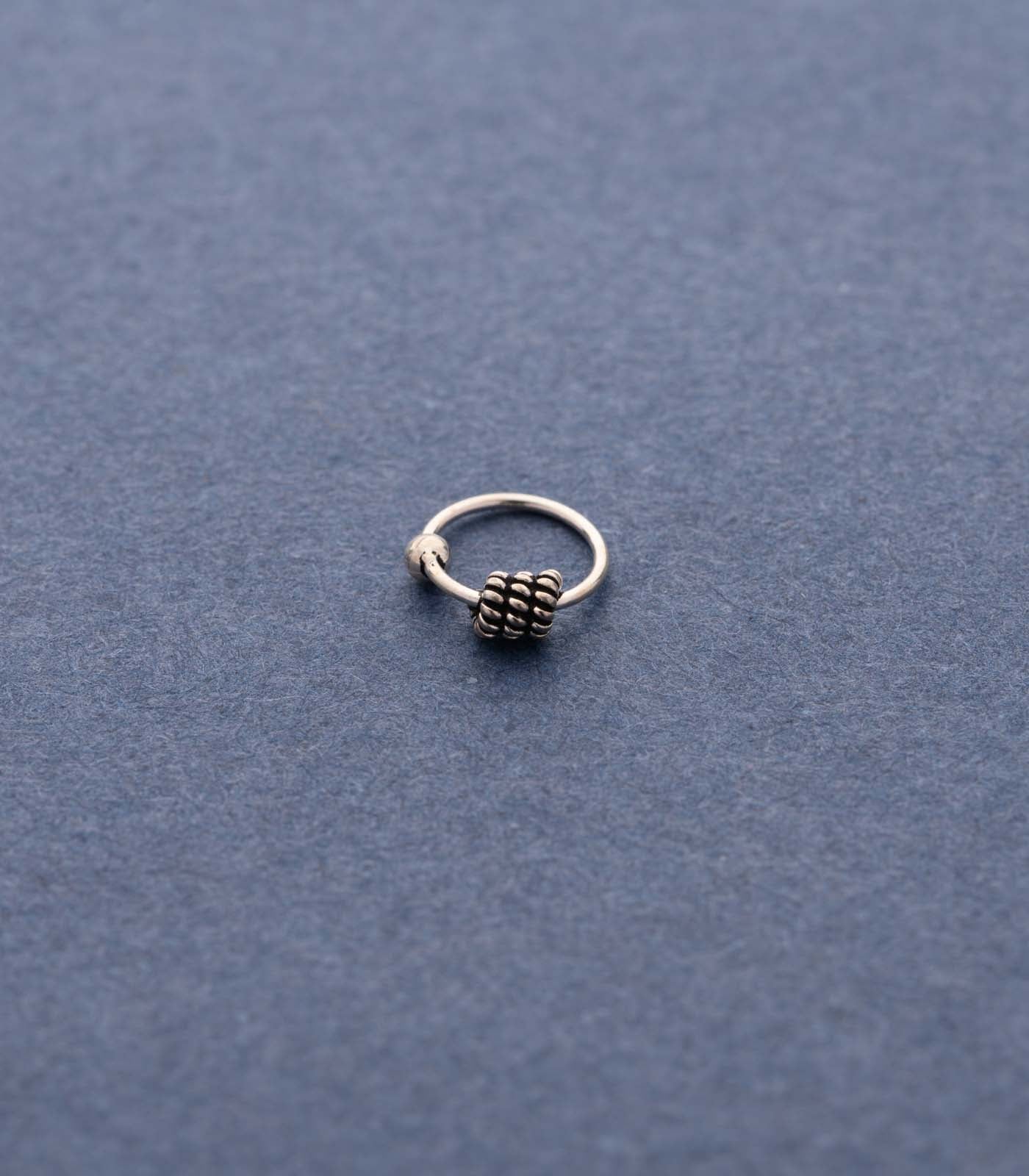 Silver Twisted Spiral Nose Ring