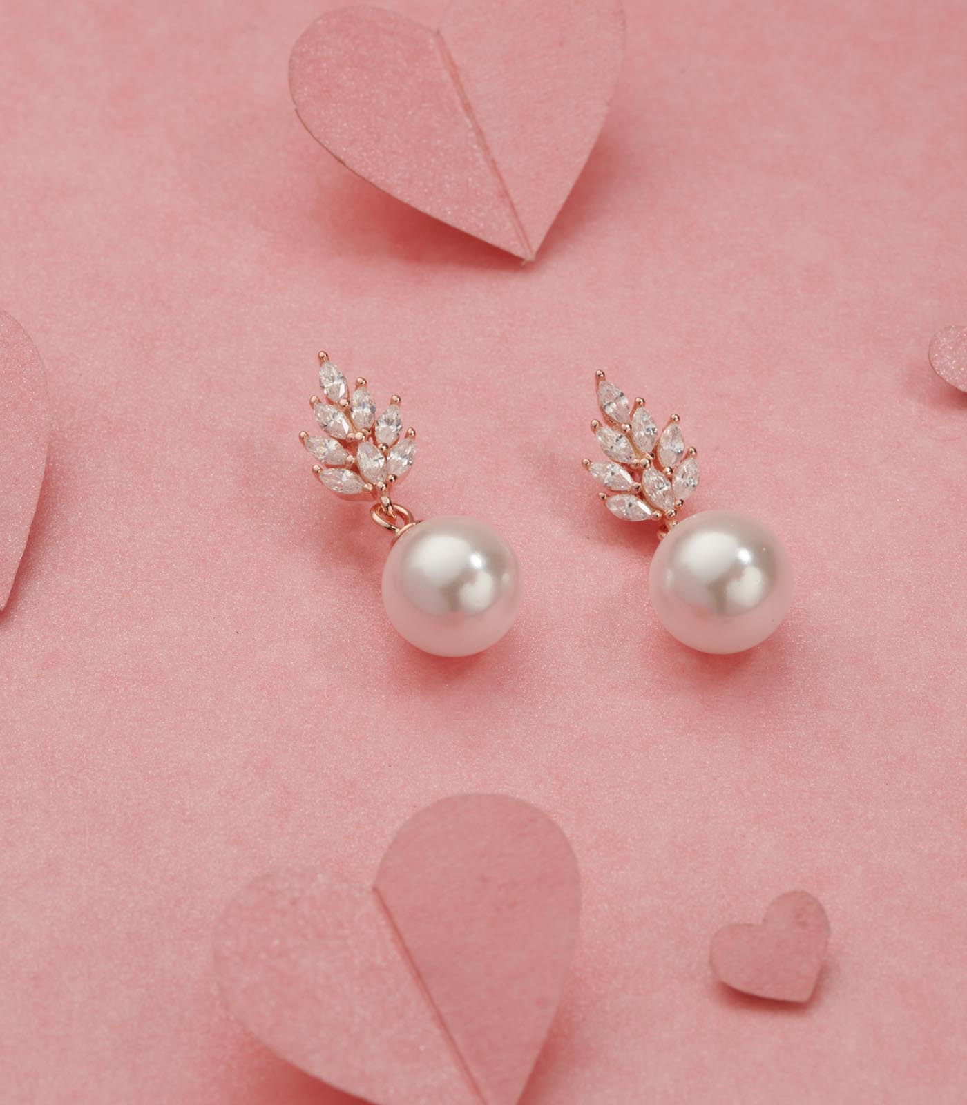 Dangling Pearl Earrings (Silver)