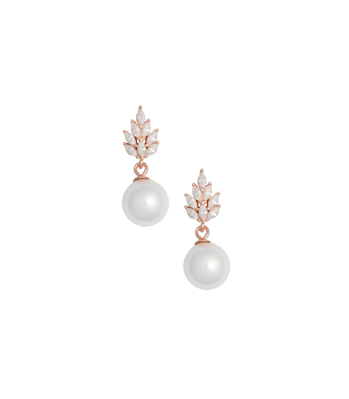 Dangling Pearl Earrings (Silver)