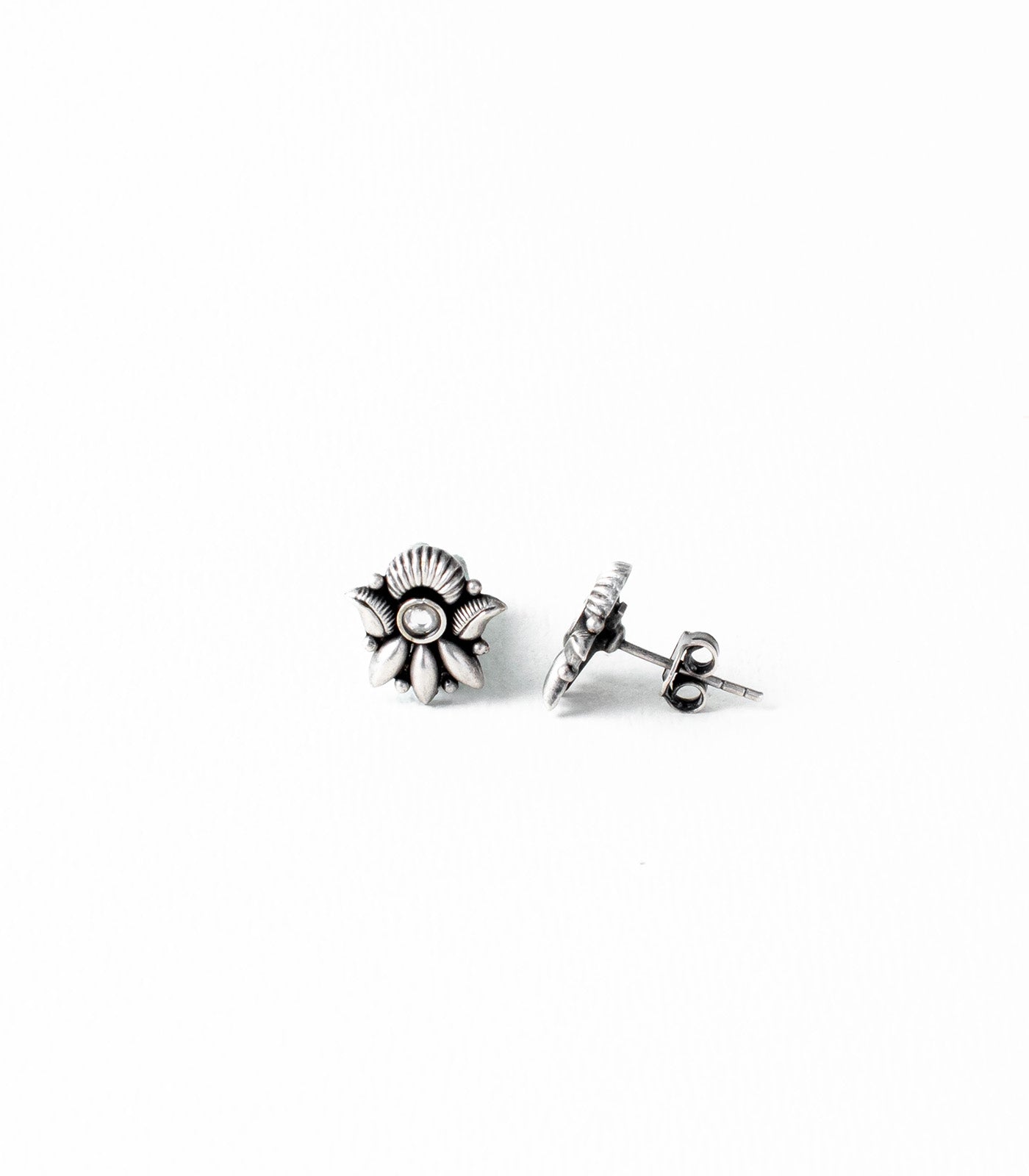 Conical Leaves Oxidized Silver Tops