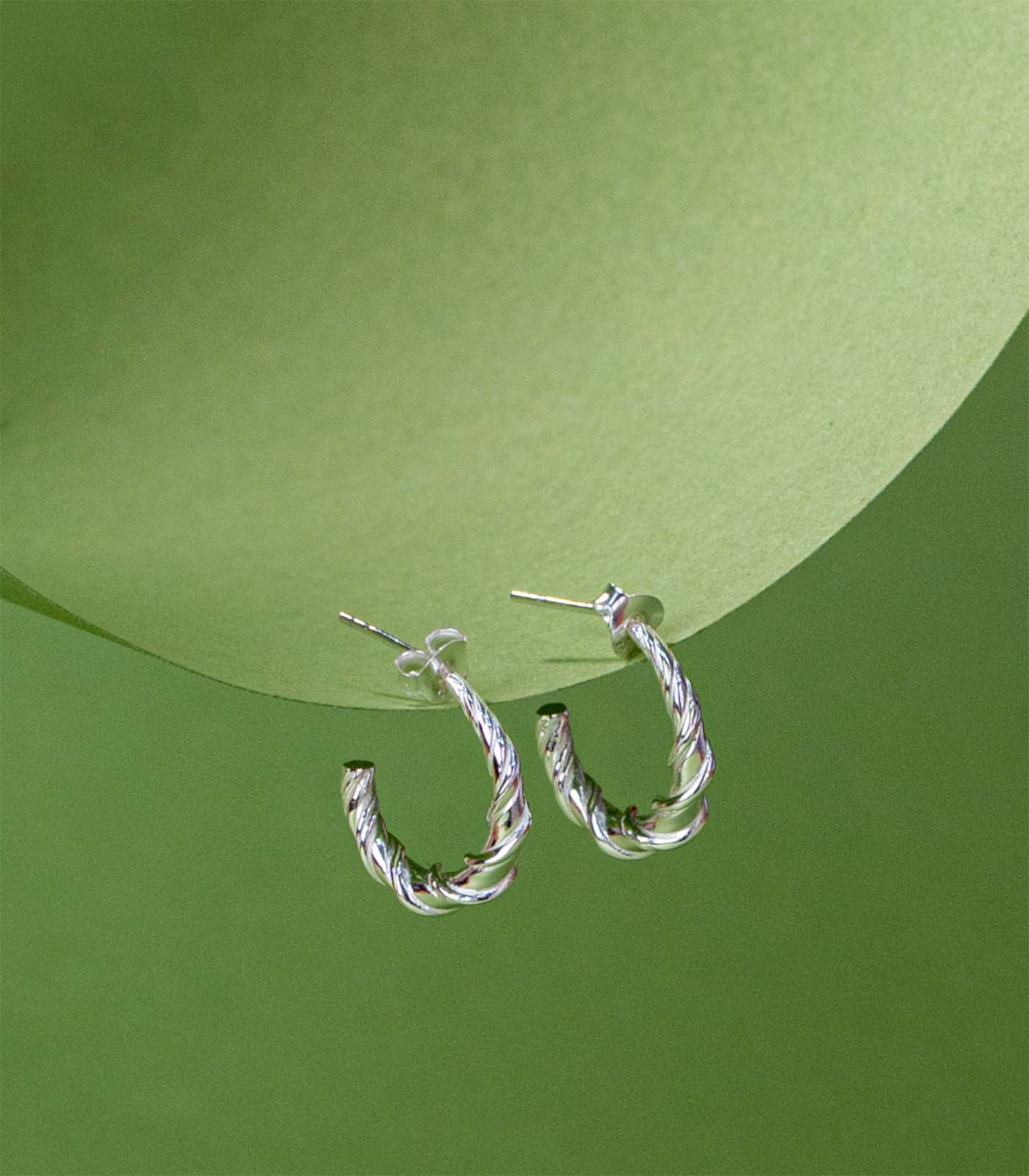 Classic Radiant Hoops Silver Earrings