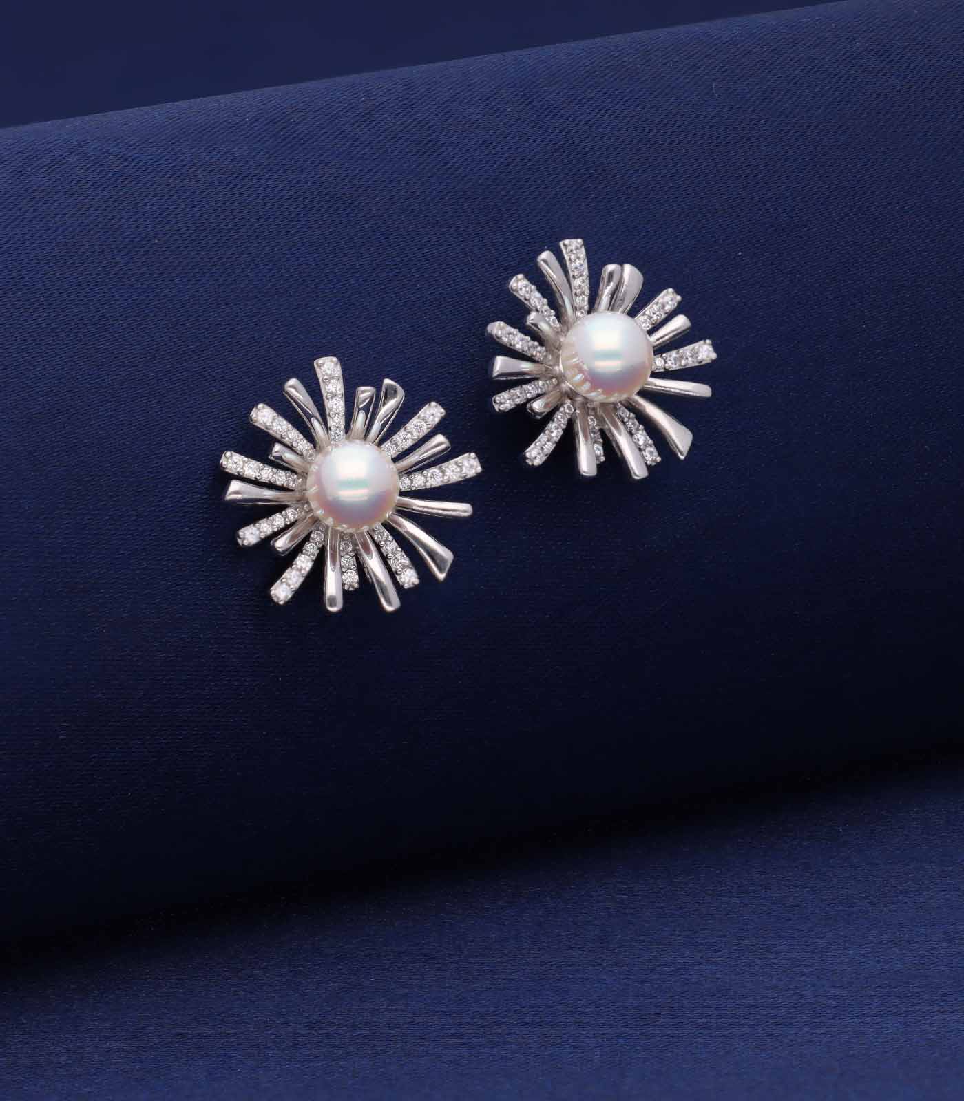 Pearl strokes tops(Silver)
