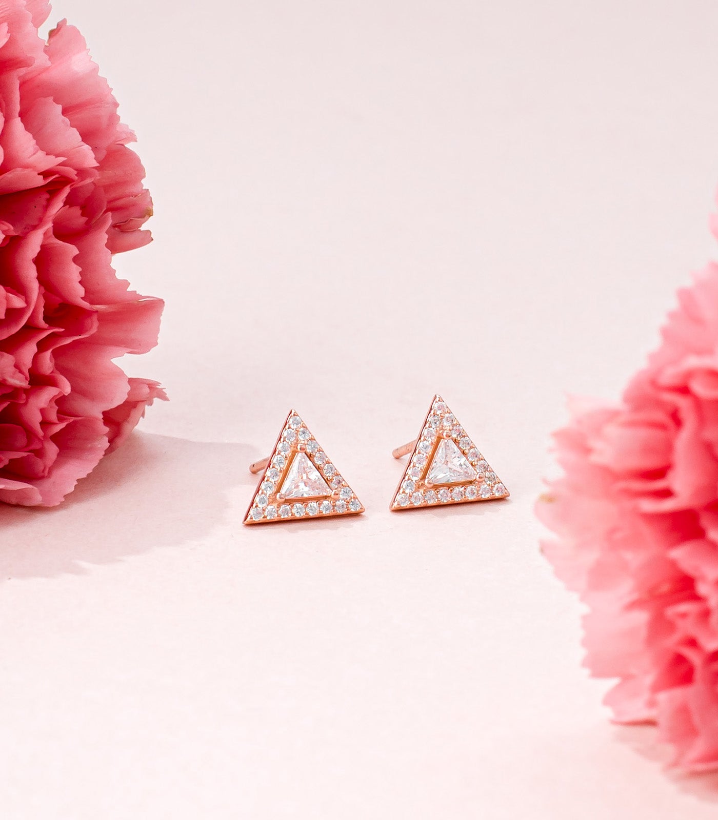 Rose Gold Triangle Tops (Silver)
