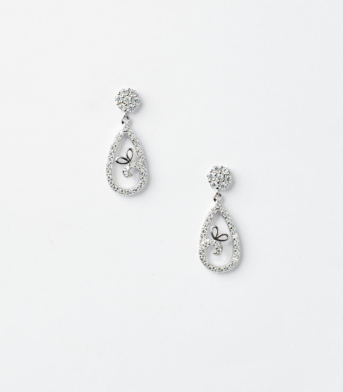 Shining Petal Drop Tops (Silver)