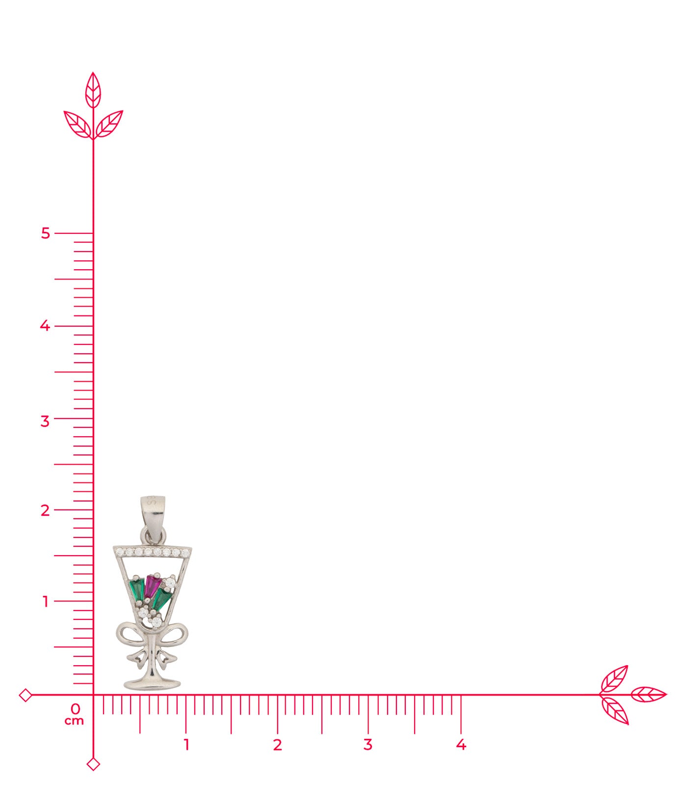 Wine Glass Necklace Set (Silver)