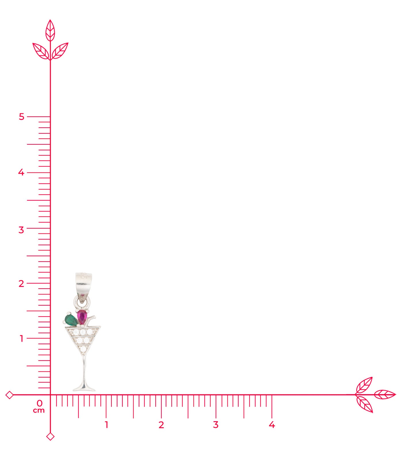 Wine Glass Necklace Set (Silver)