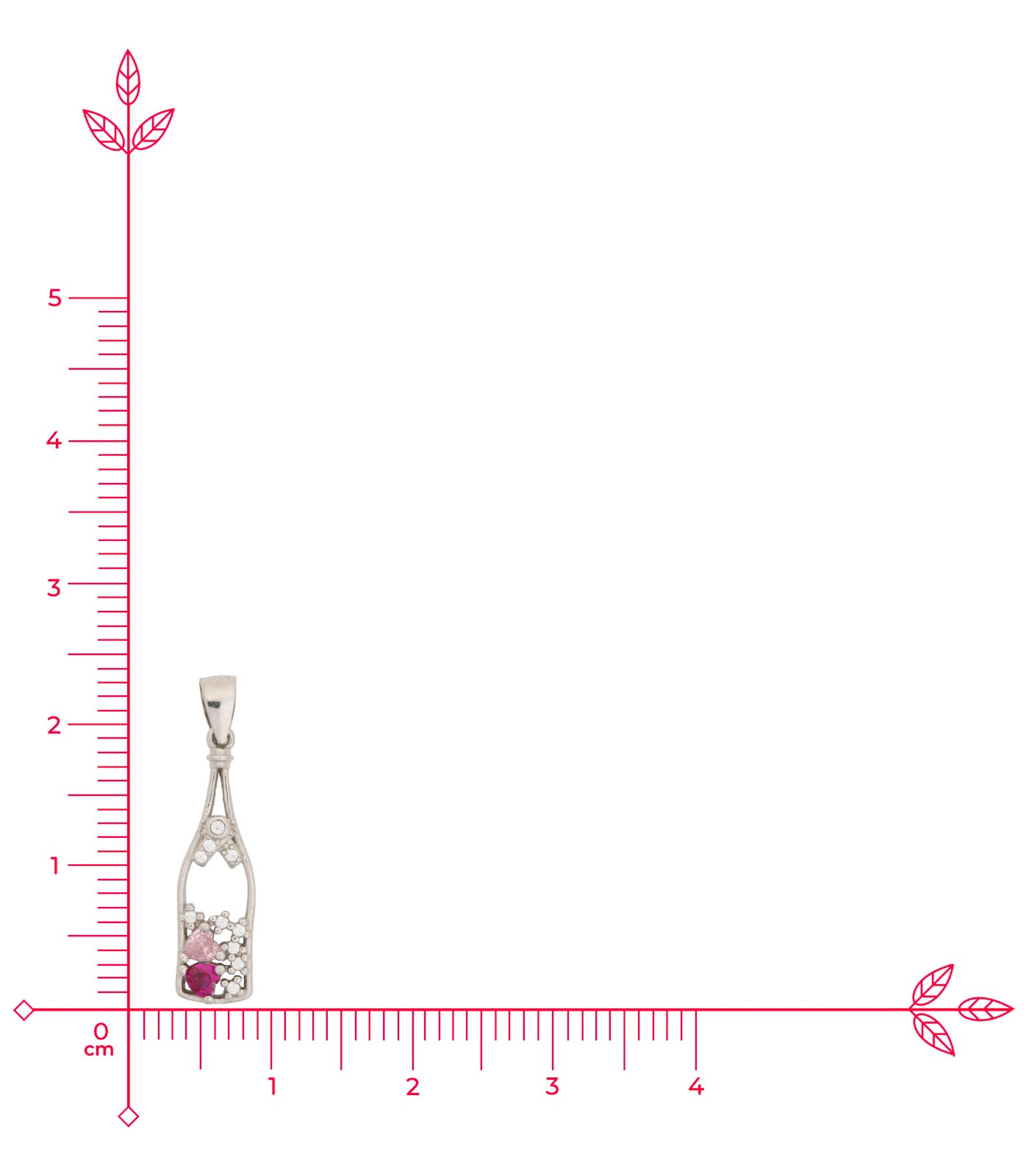 Wine Bottle Necklace Set (Silver)