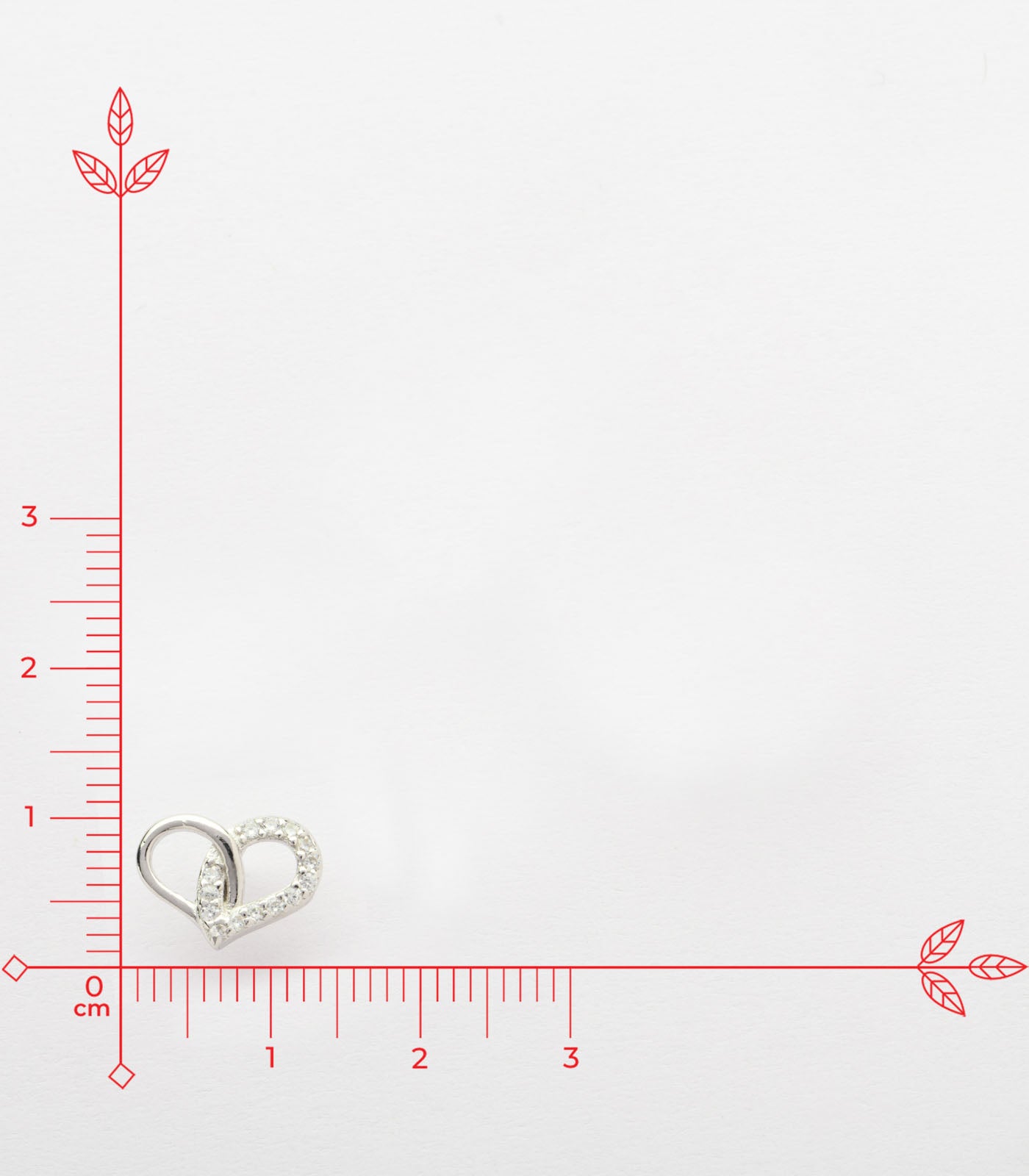 Shiny Heart Tops (Silver)