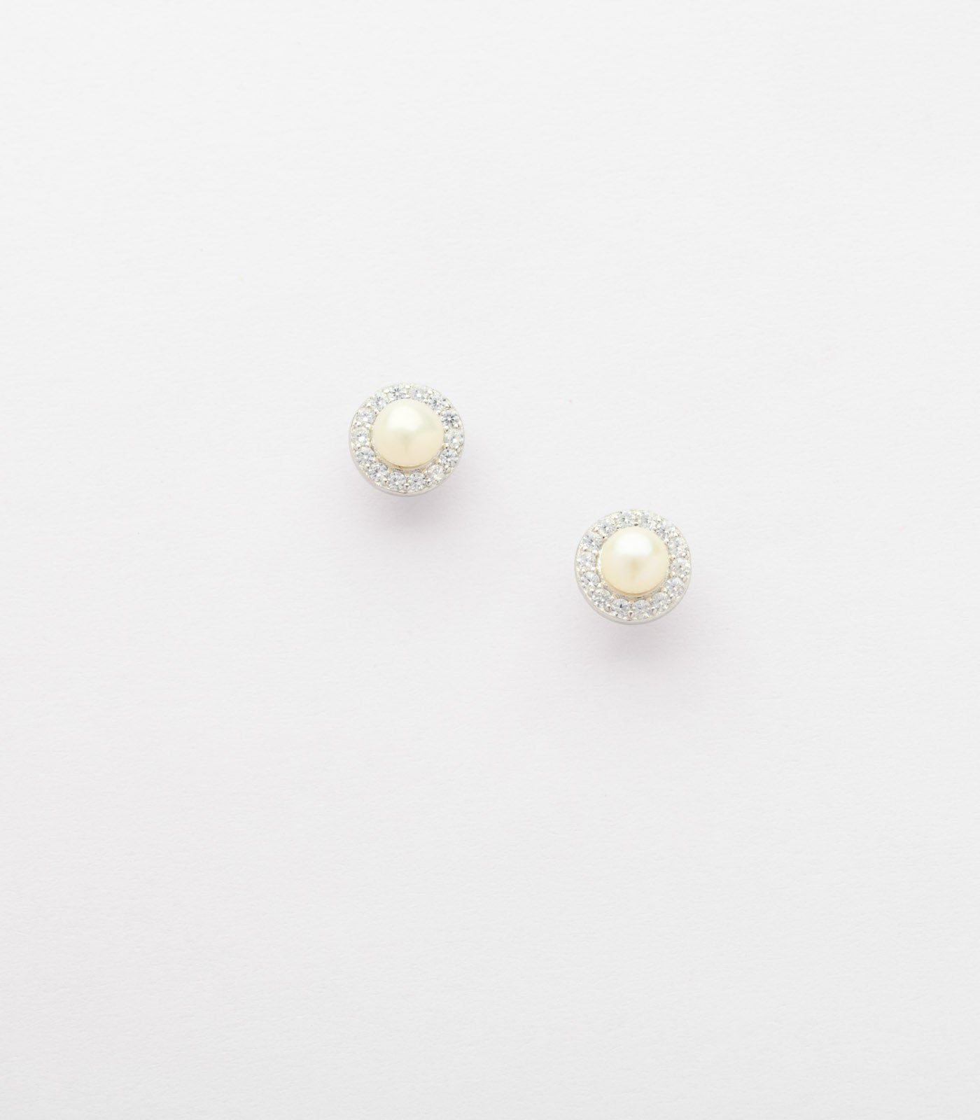 Solitaire Pearl Tops (Silver)
