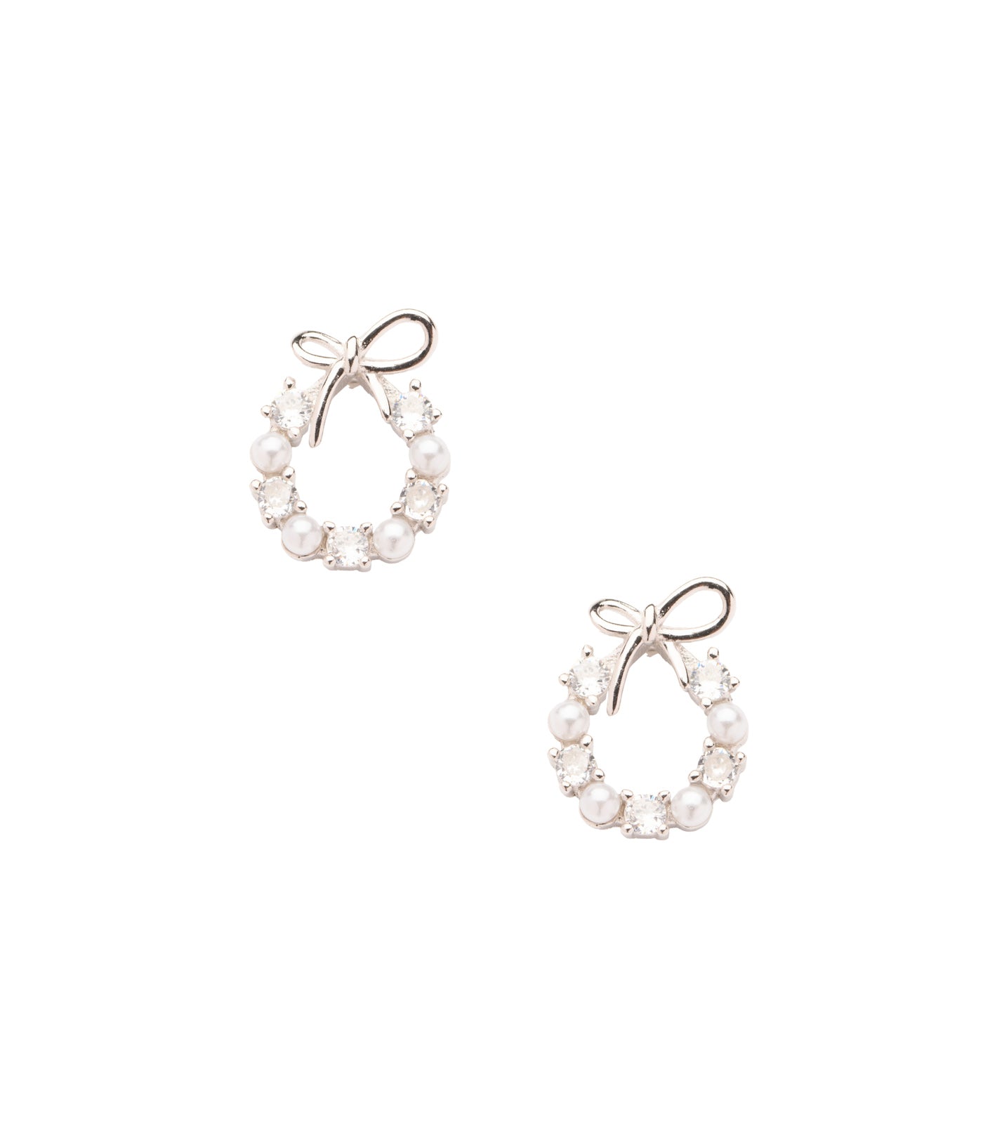 Round With Ribbon Tops (Silver)