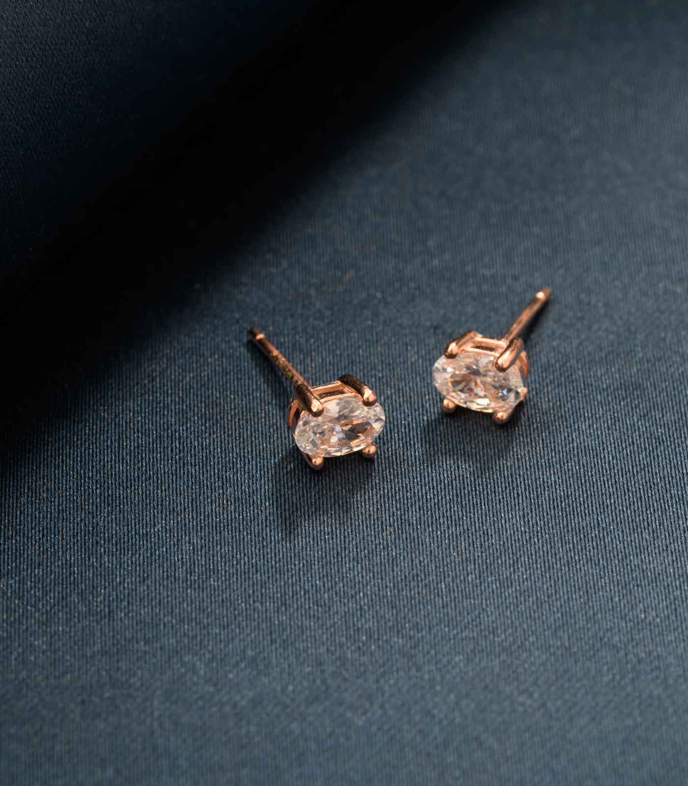 Rose Gold Polish Oval Tops (Silver)