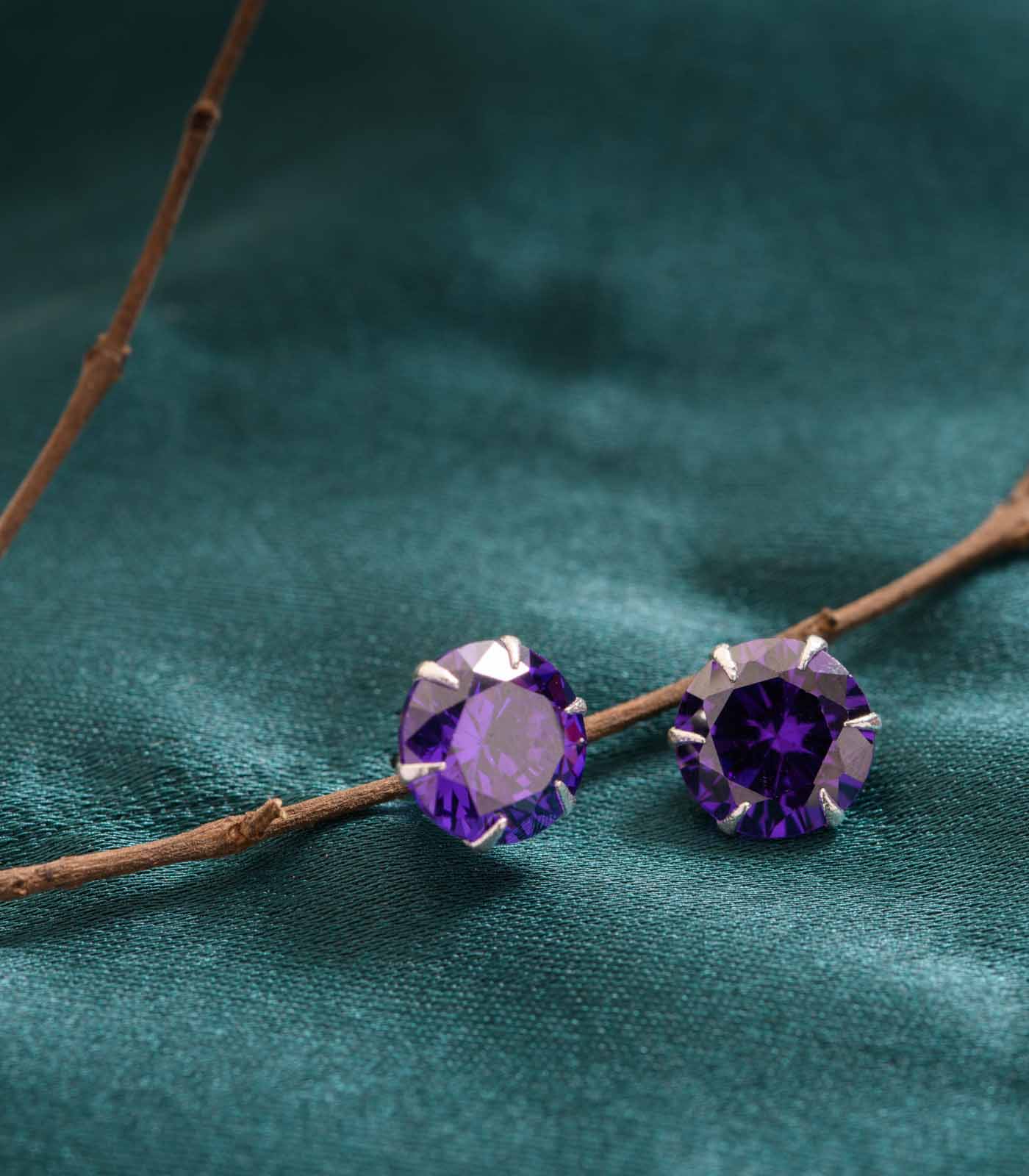 Purple Round Tops (Silver)