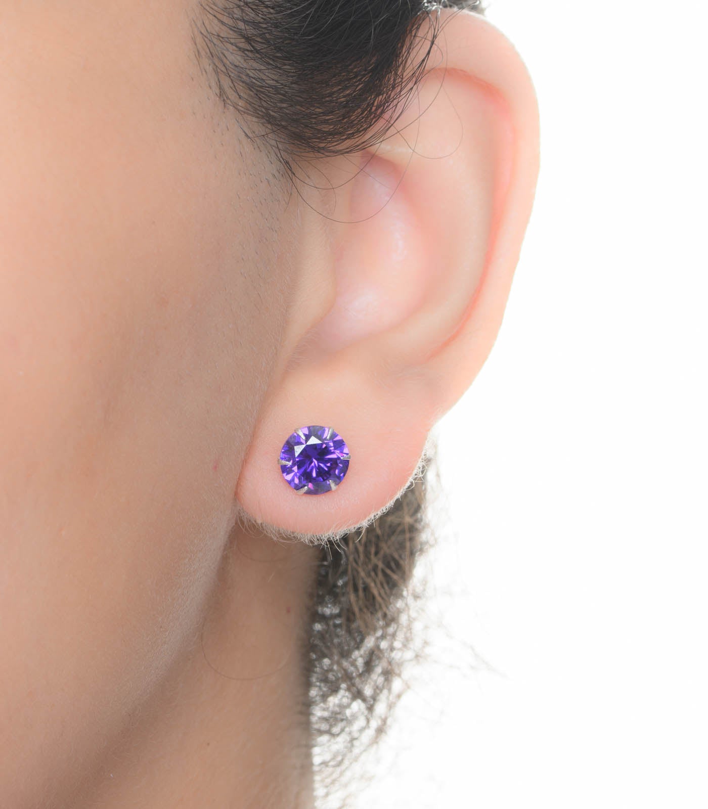 Purple Round Tops (Silver)