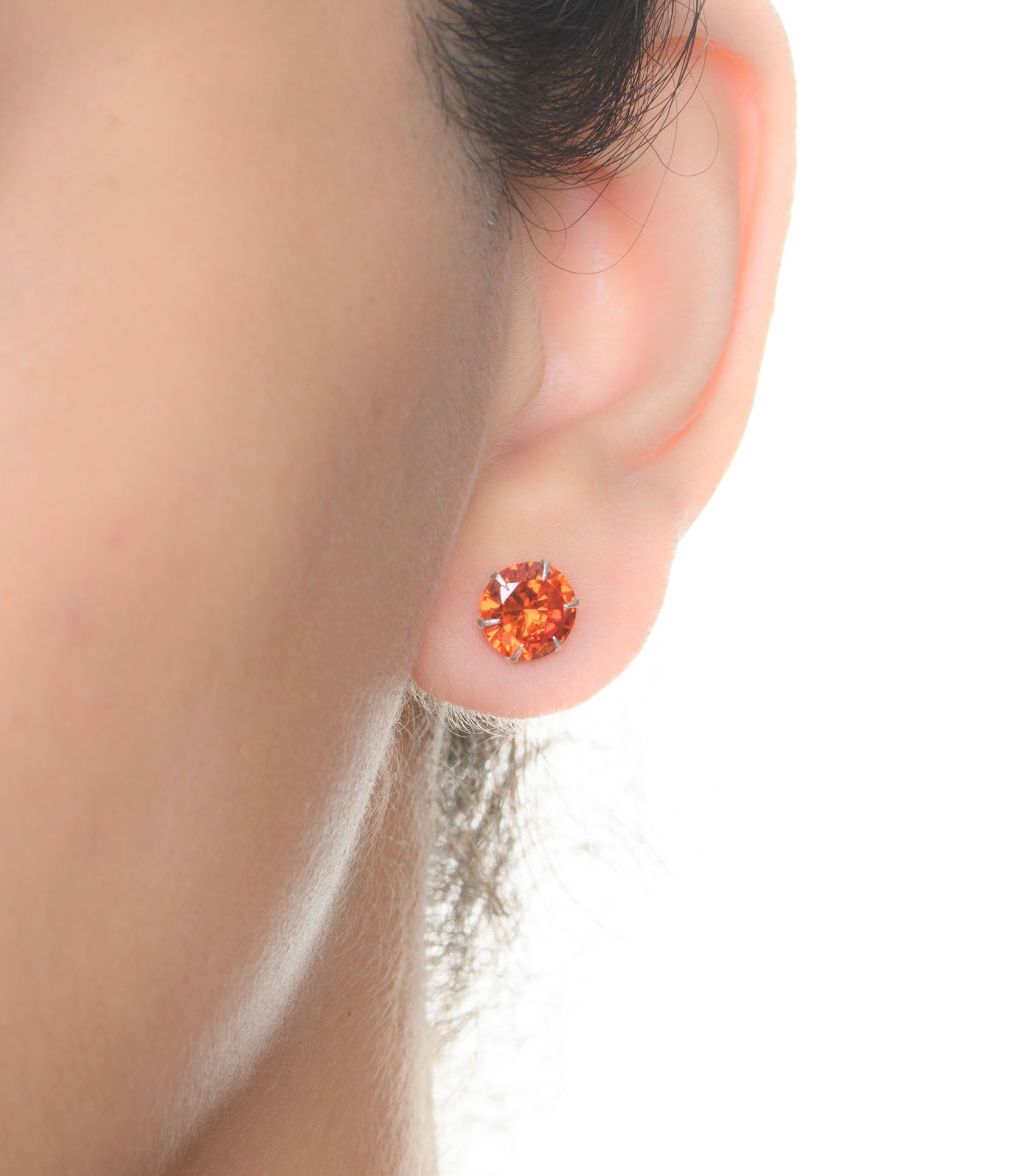 Orange Round Tops (Silver)