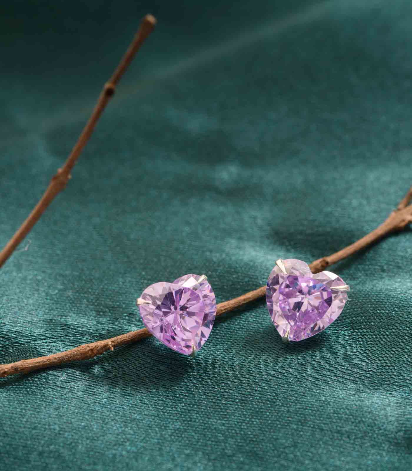Lavender Heart Tops (Silver)