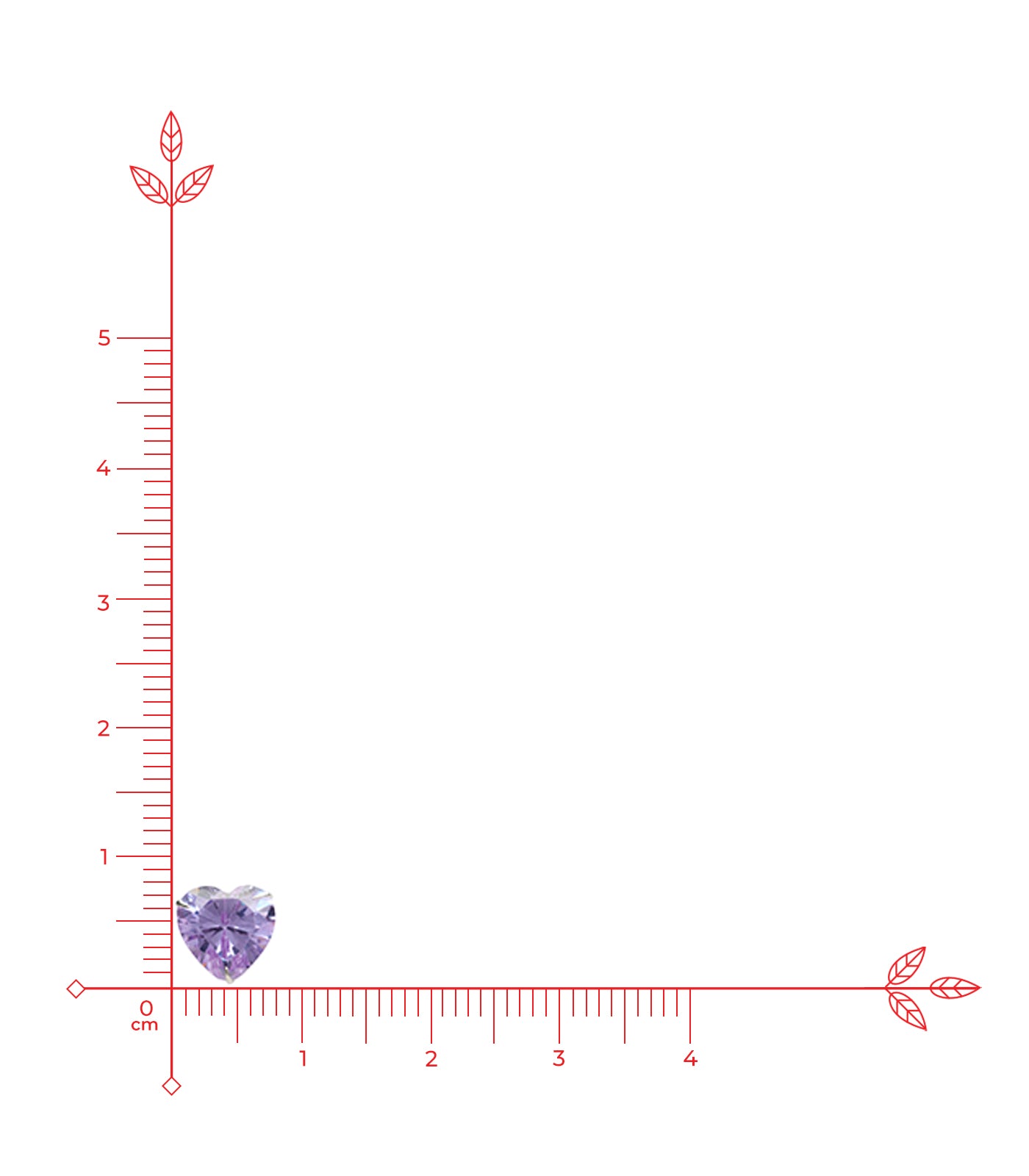 Lavender Heart Tops (Silver)