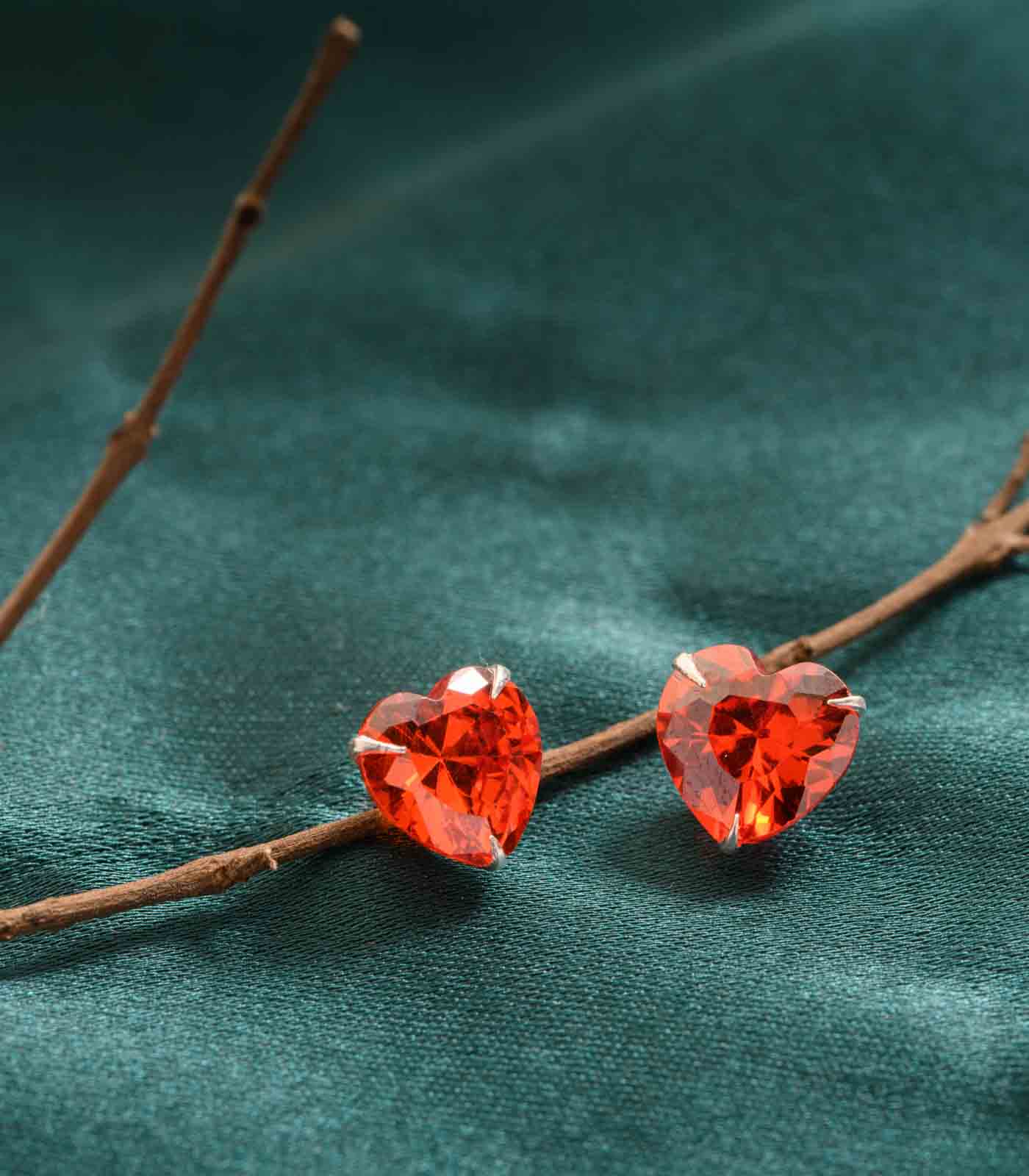 Orange Heart Tops (Silver)