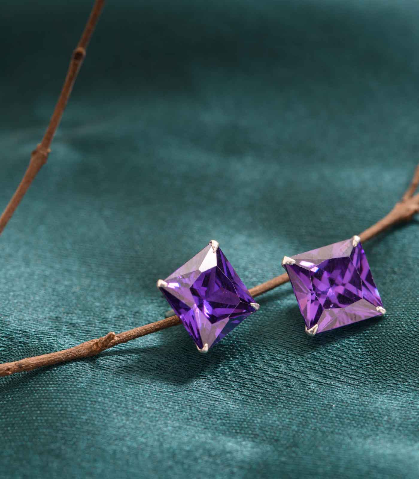 Purple Square Tops (Silver)