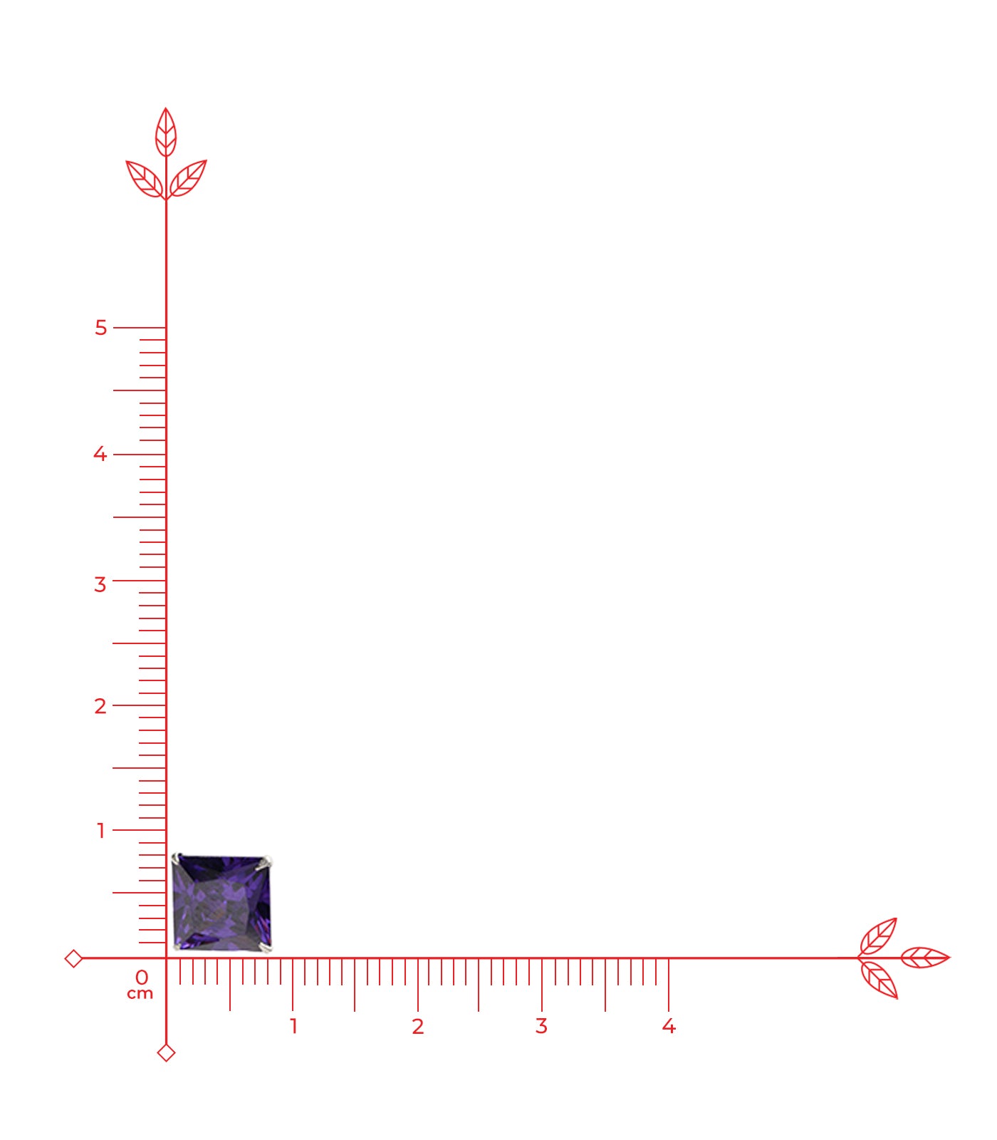 Purple Square Tops (Silver)
