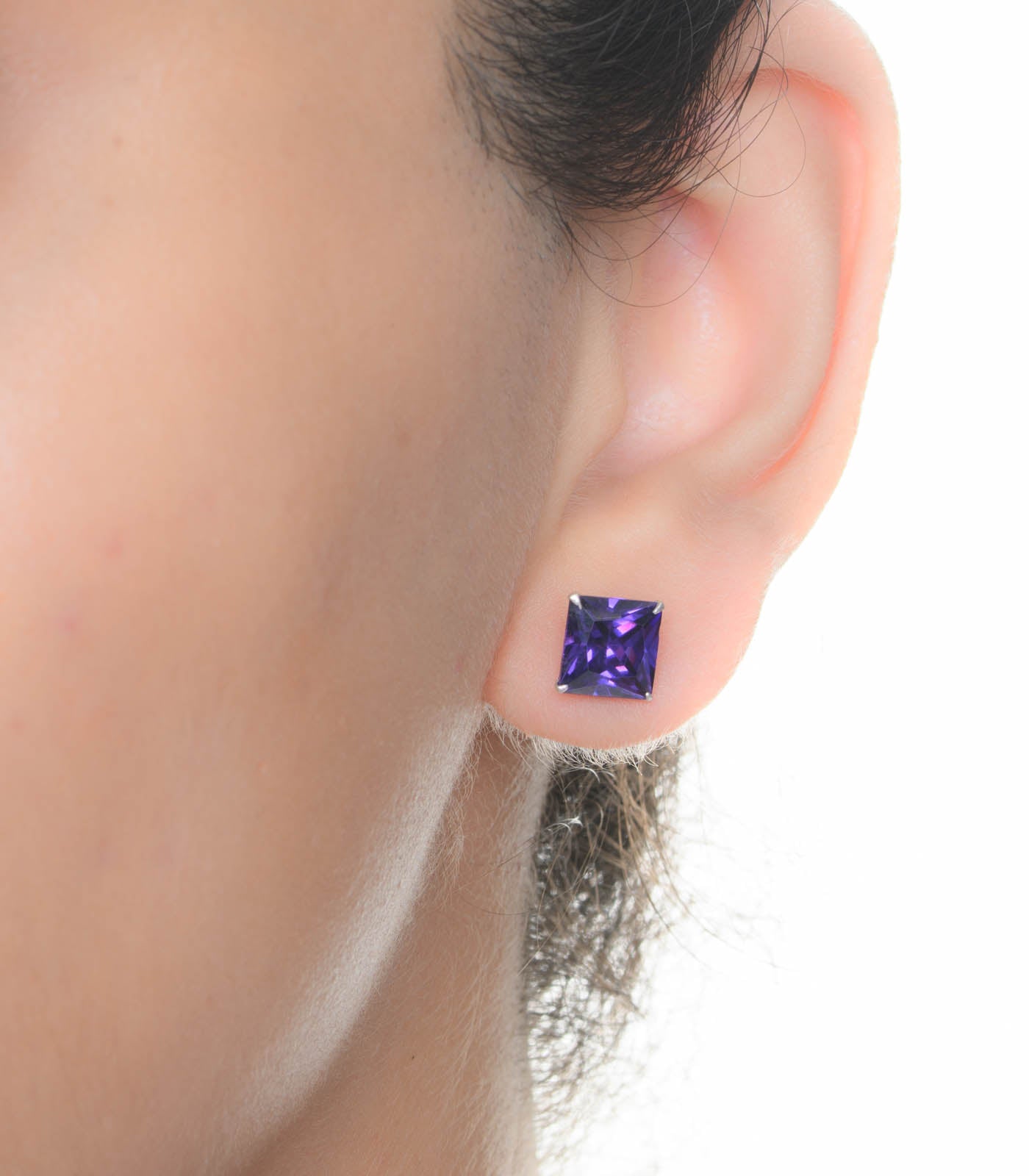 Purple Square Tops (Silver)