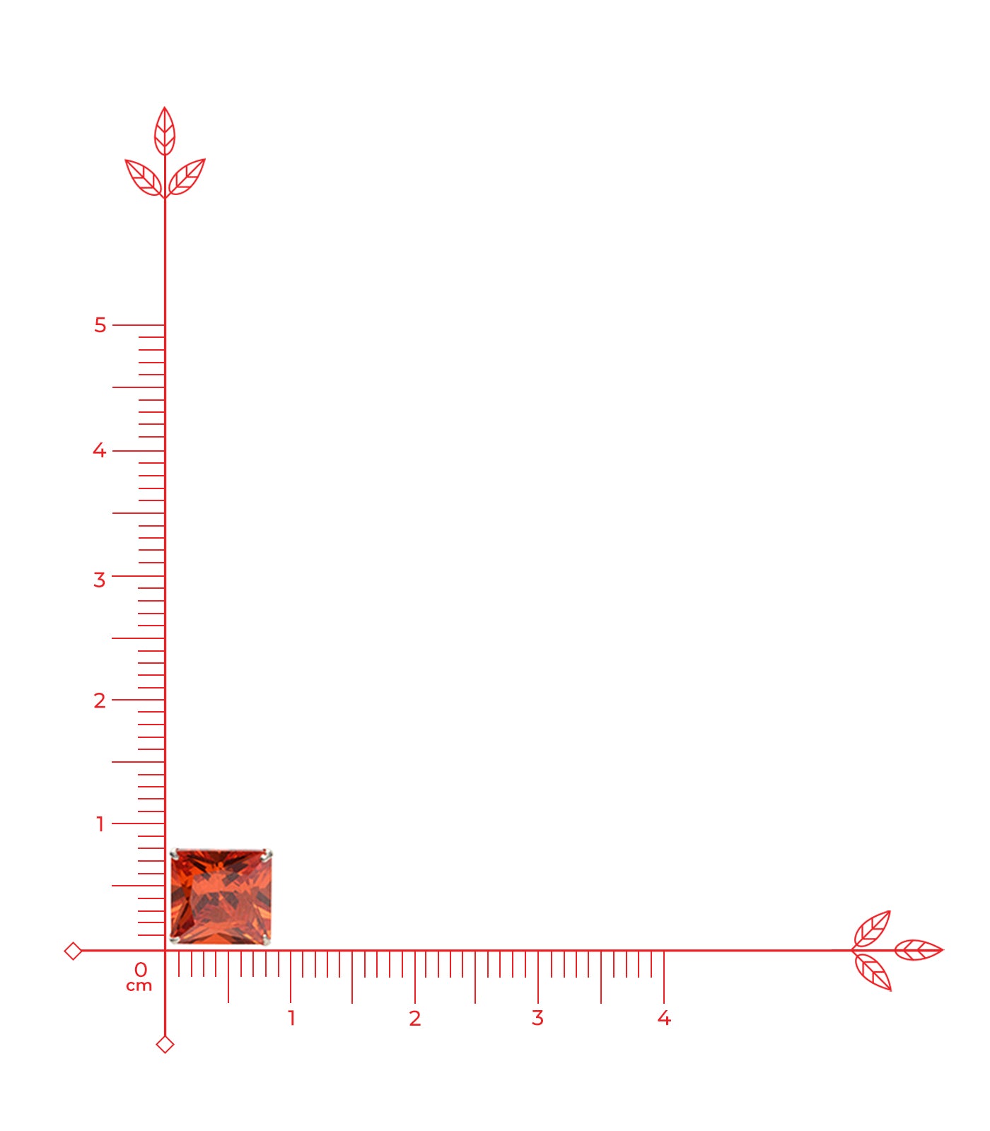 Orange Square Tops (Silver)