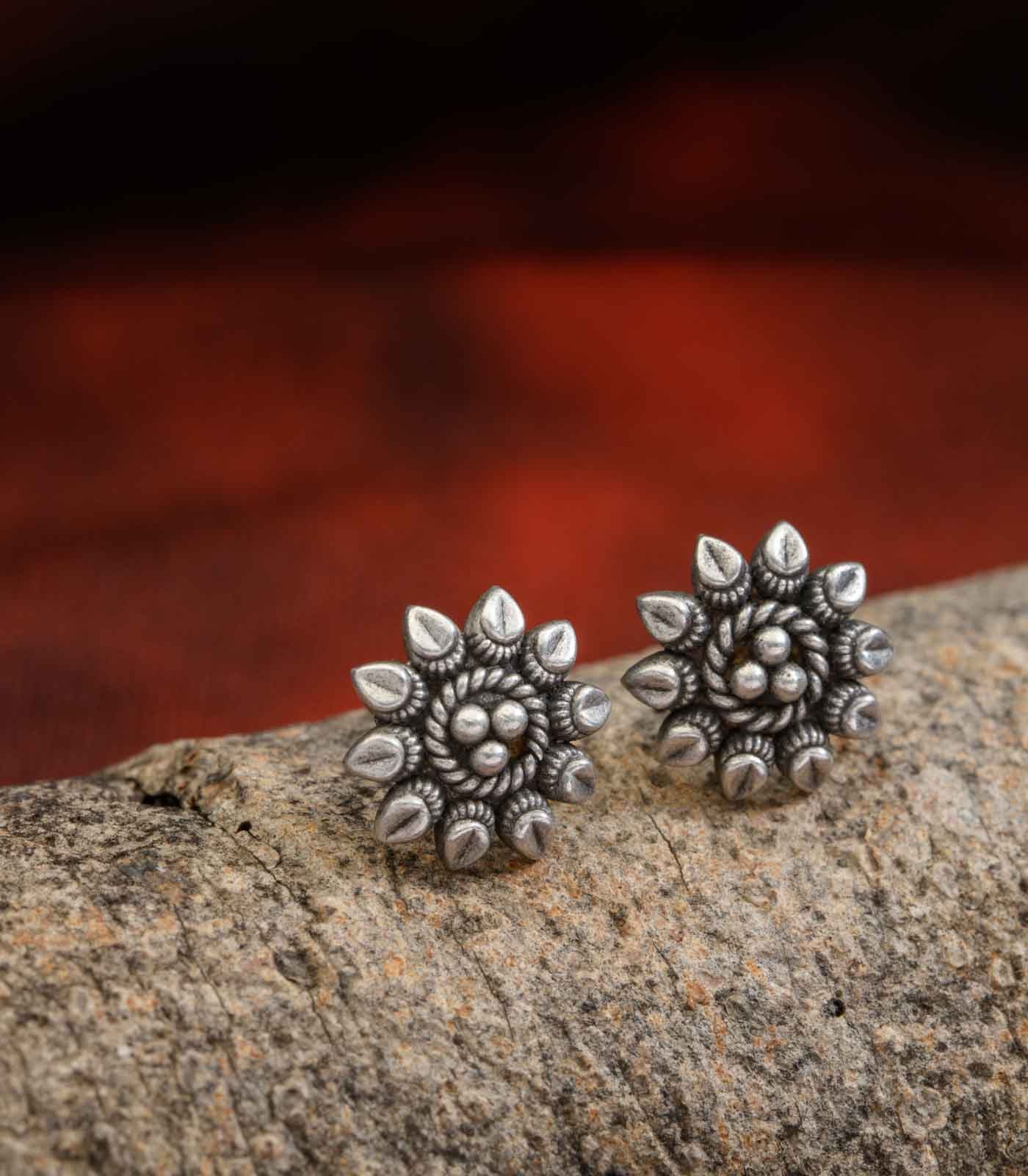 Antique Oxidised Tops (Silver)