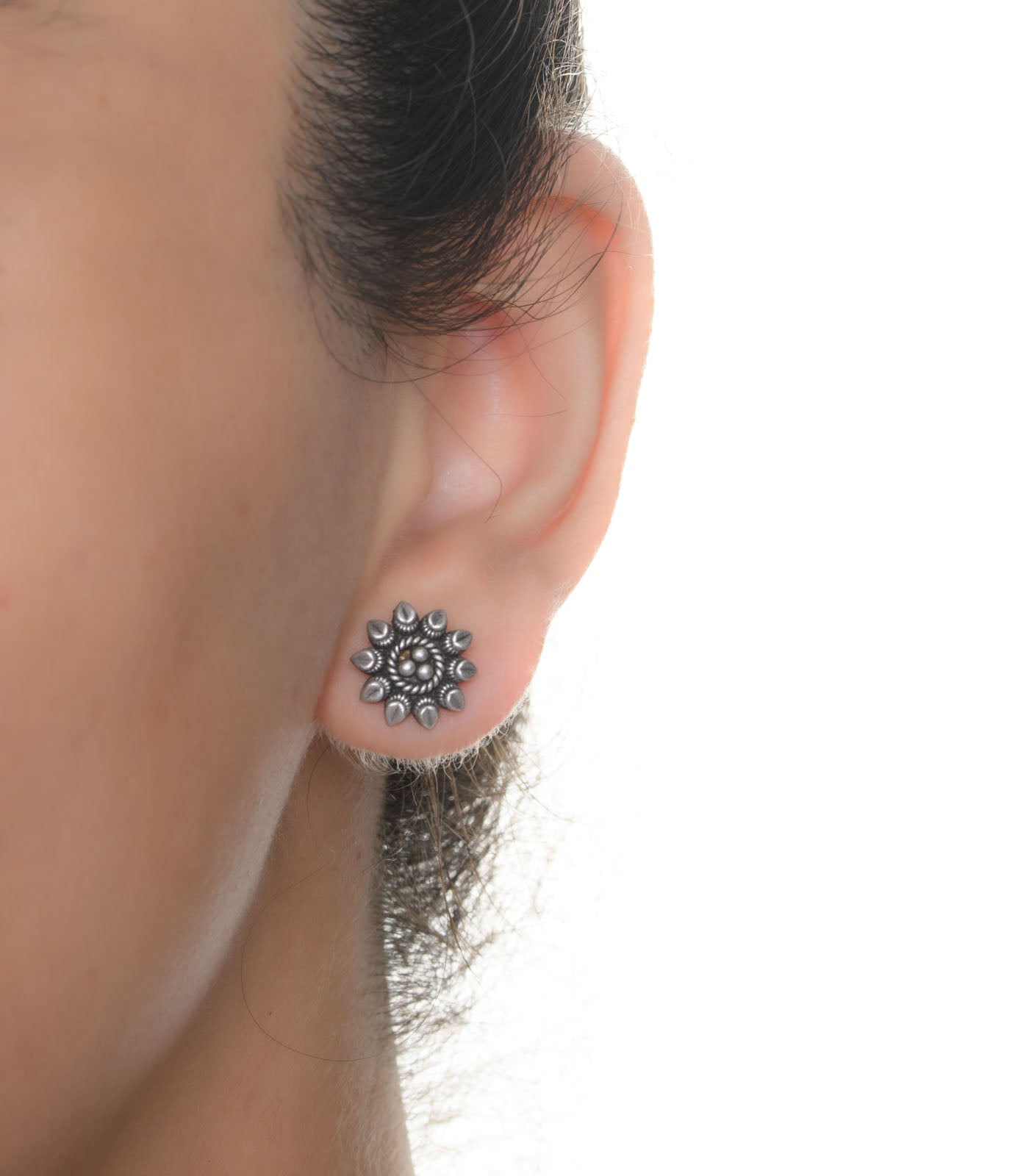 Antique Oxidised Tops (Silver)