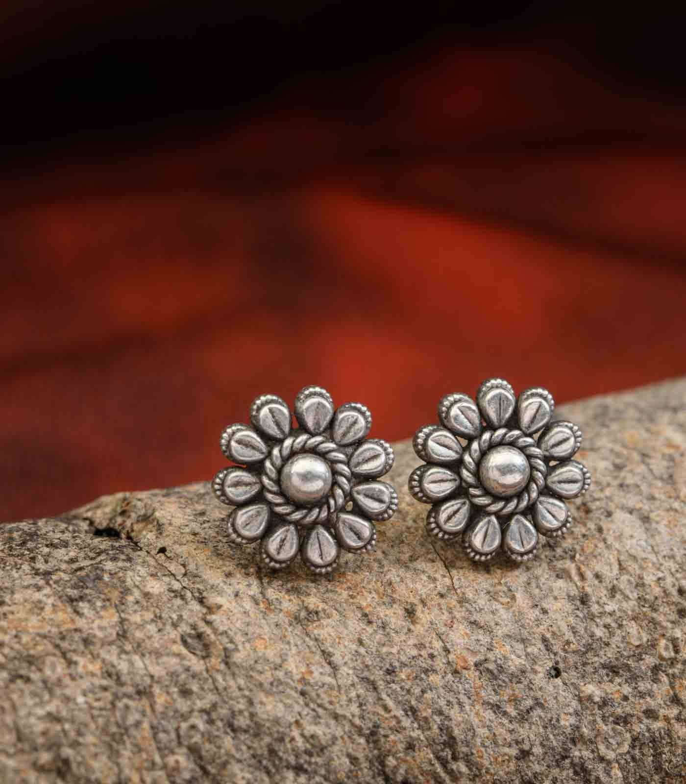 Antique Oxidised Tops (Silver)