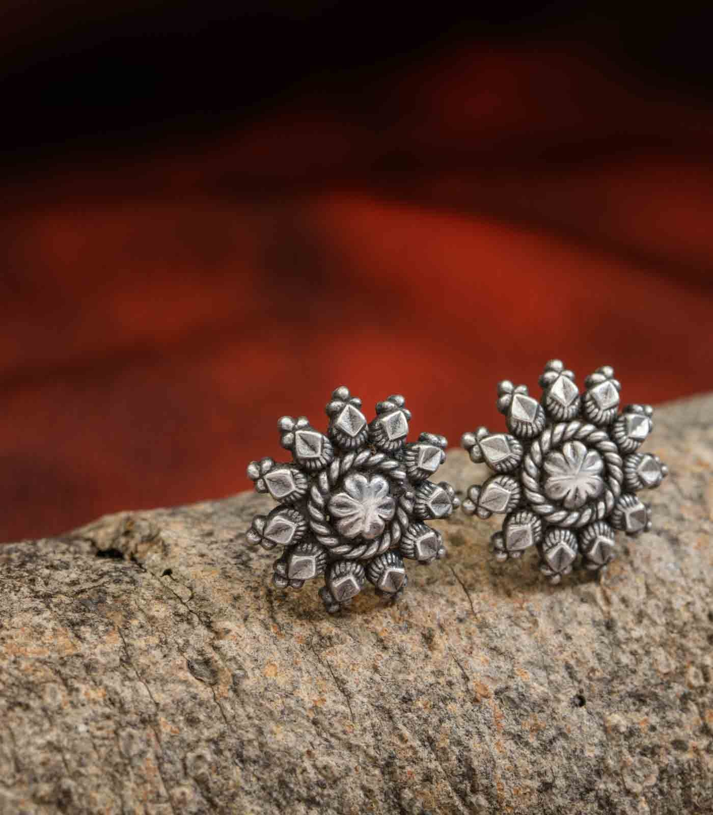 Antique Oxidised Tops (Silver)